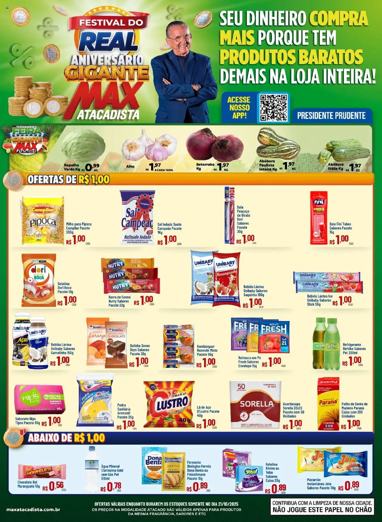 Max Atacadista Folheto - válido de 21.10.2025 | Página: 1 | Produtos: Chocolate, Bebida, Água mineral, Sal