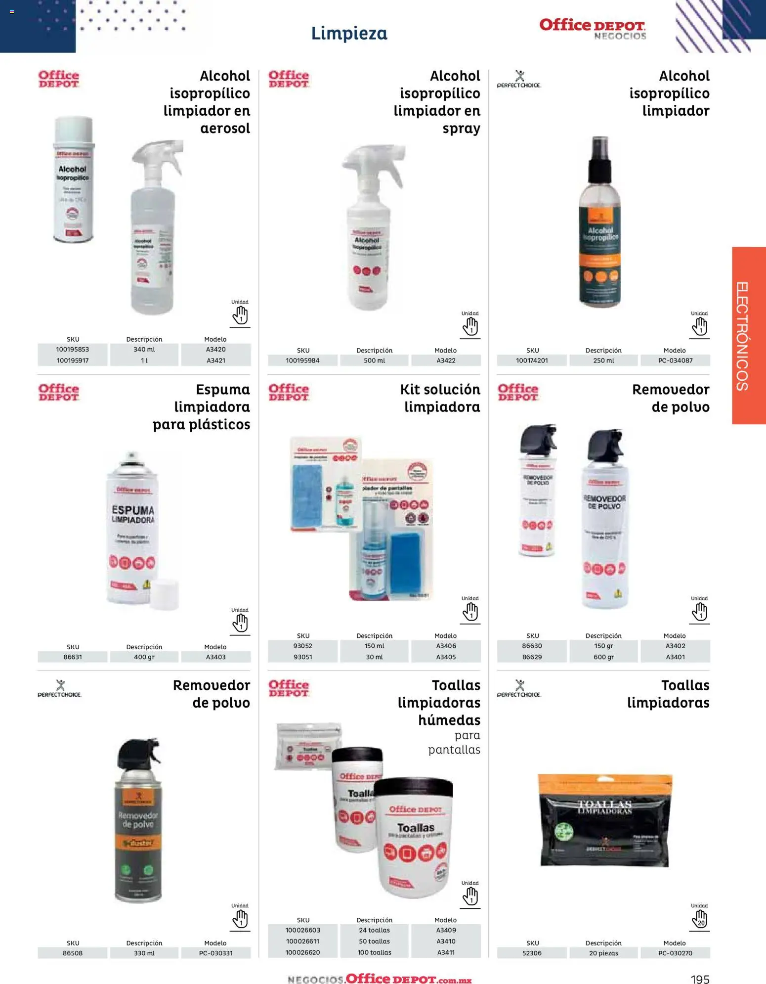 Nuevas ofertas de Office Depot válidas en toda la República Mexicana desde el 12.01.2026. ¡Encuentra las mejores ofertas en Office Depot catálogo 2026! | Página: 197 | Productos: Limpiador, Toalla, Toallas, Polvo