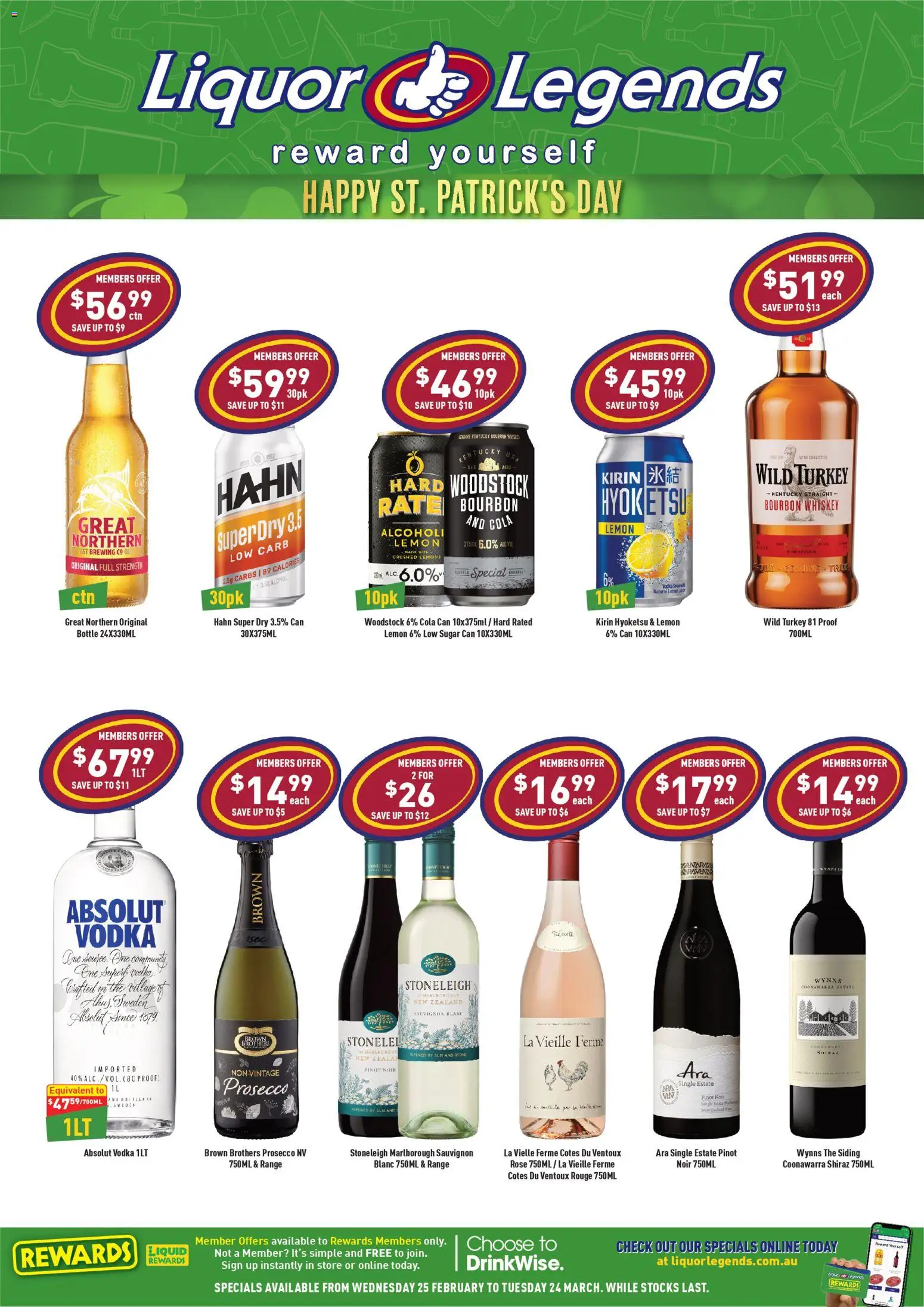Liquor Legends catalogue - valid from 25.02.2026 | Page: 1 | Products: Whiskey, Sugar, Lemon, Turkey