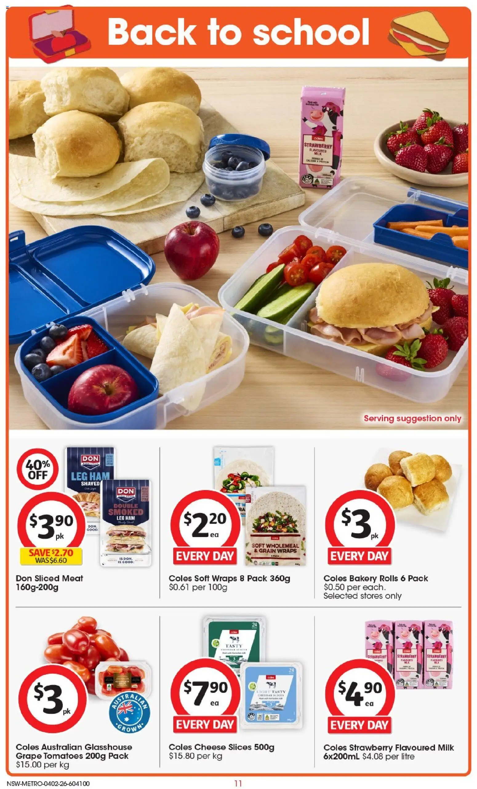 Coles catalogue - valid from 04.02.2026 | Page: 11 | Products: Light, Cheese, Ham, Meat