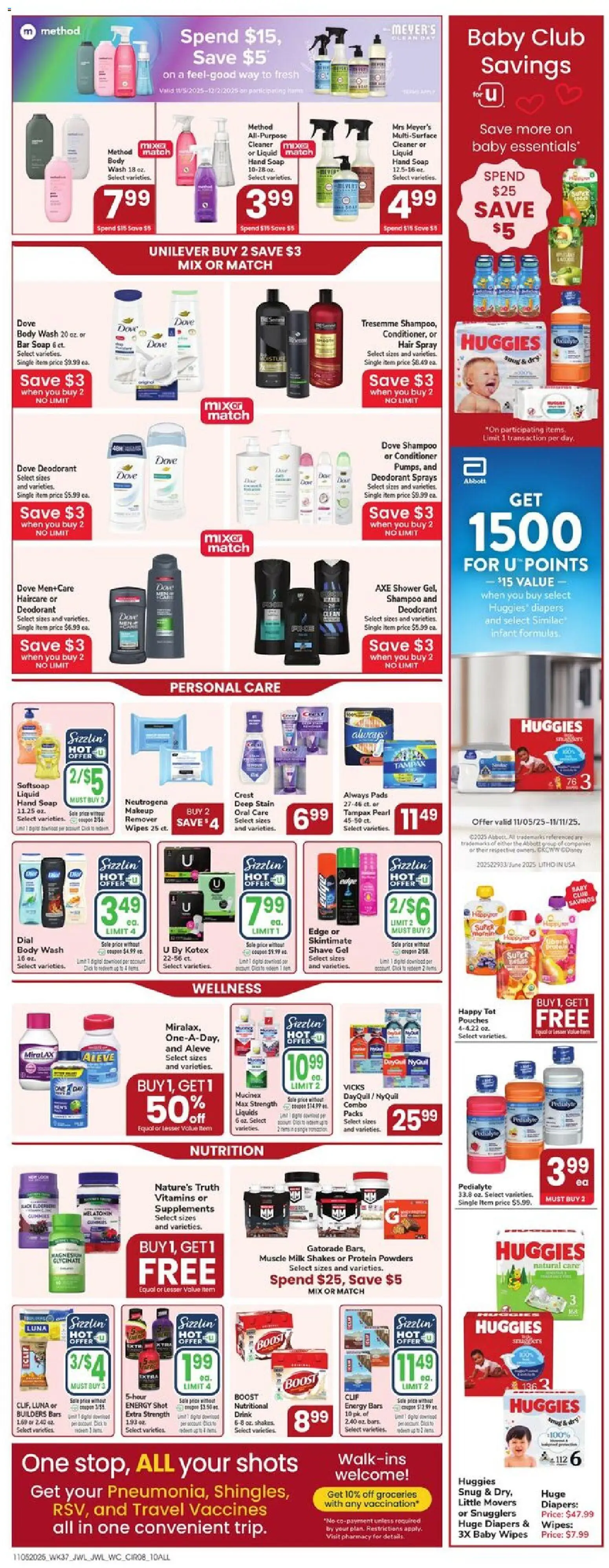 Jewel Osco Weekly Ad - IA - valid from 05.11.2025 | Page: 8 | Products: Axe, Soap, Pads, Bar Soap