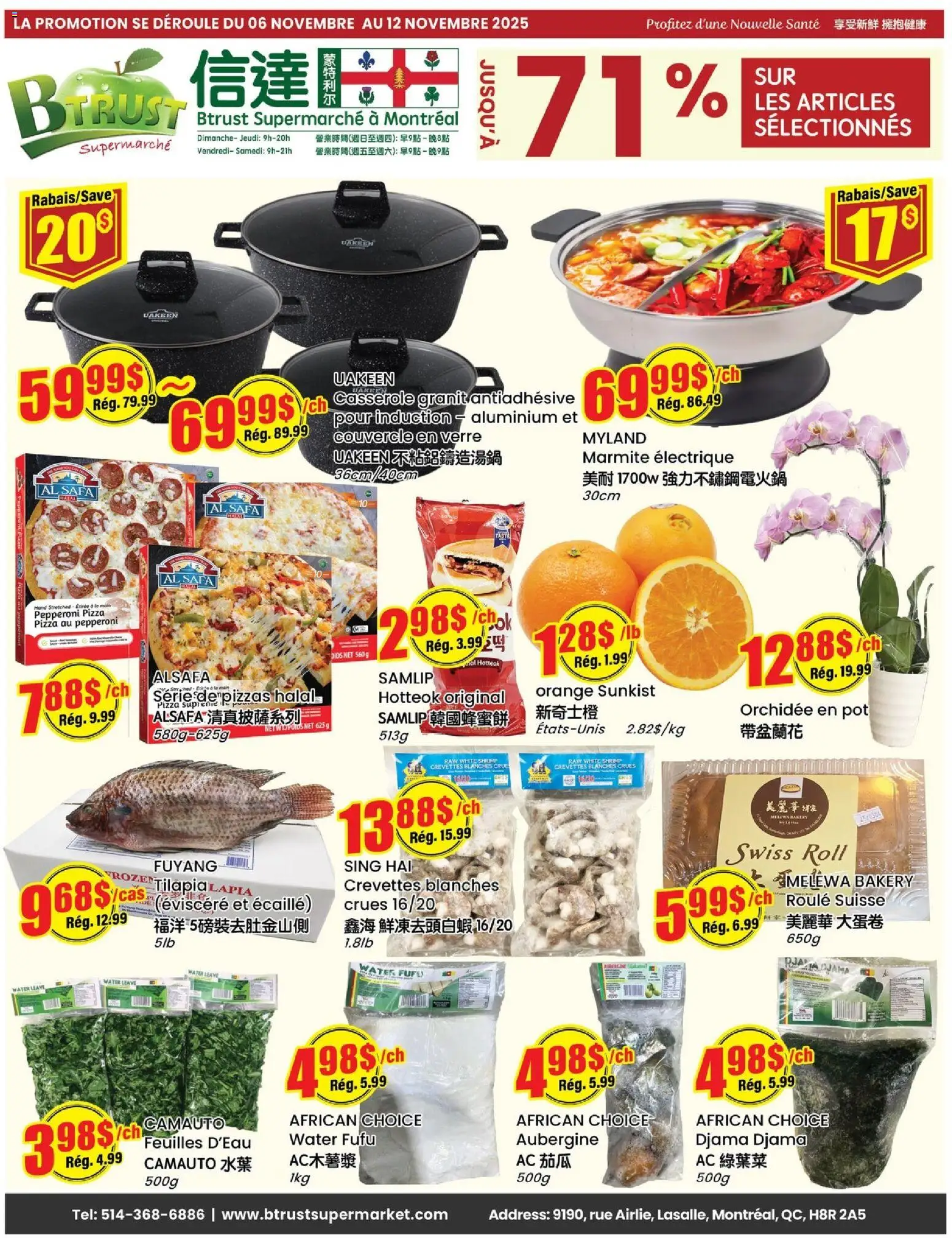 Btrust Supermarket flyer valid from 06.11.2025 | Page: 1 | Products: Bakery, Pizza