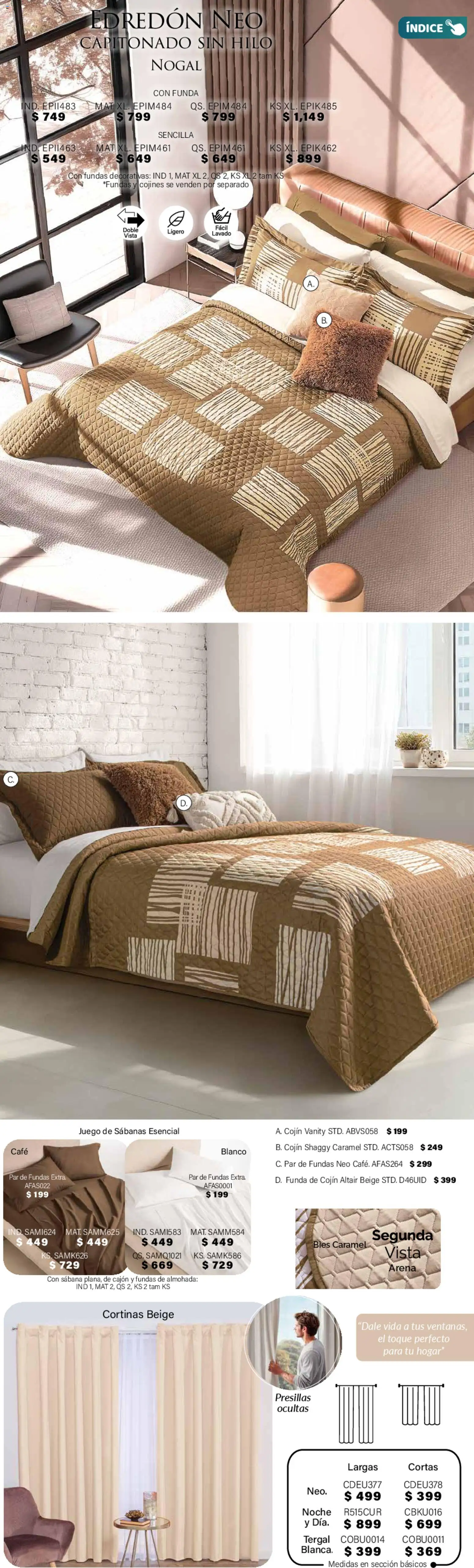 Nuevas ofertas de Colchas Concord válidas en toda la República Mexicana desde el 01.11.2025. ¡Encuentra las mejores ofertas en Colchas Concord Buen Fin! | Página: 45 | Productos: Juego, Almohada, Sabanas, Cortinas