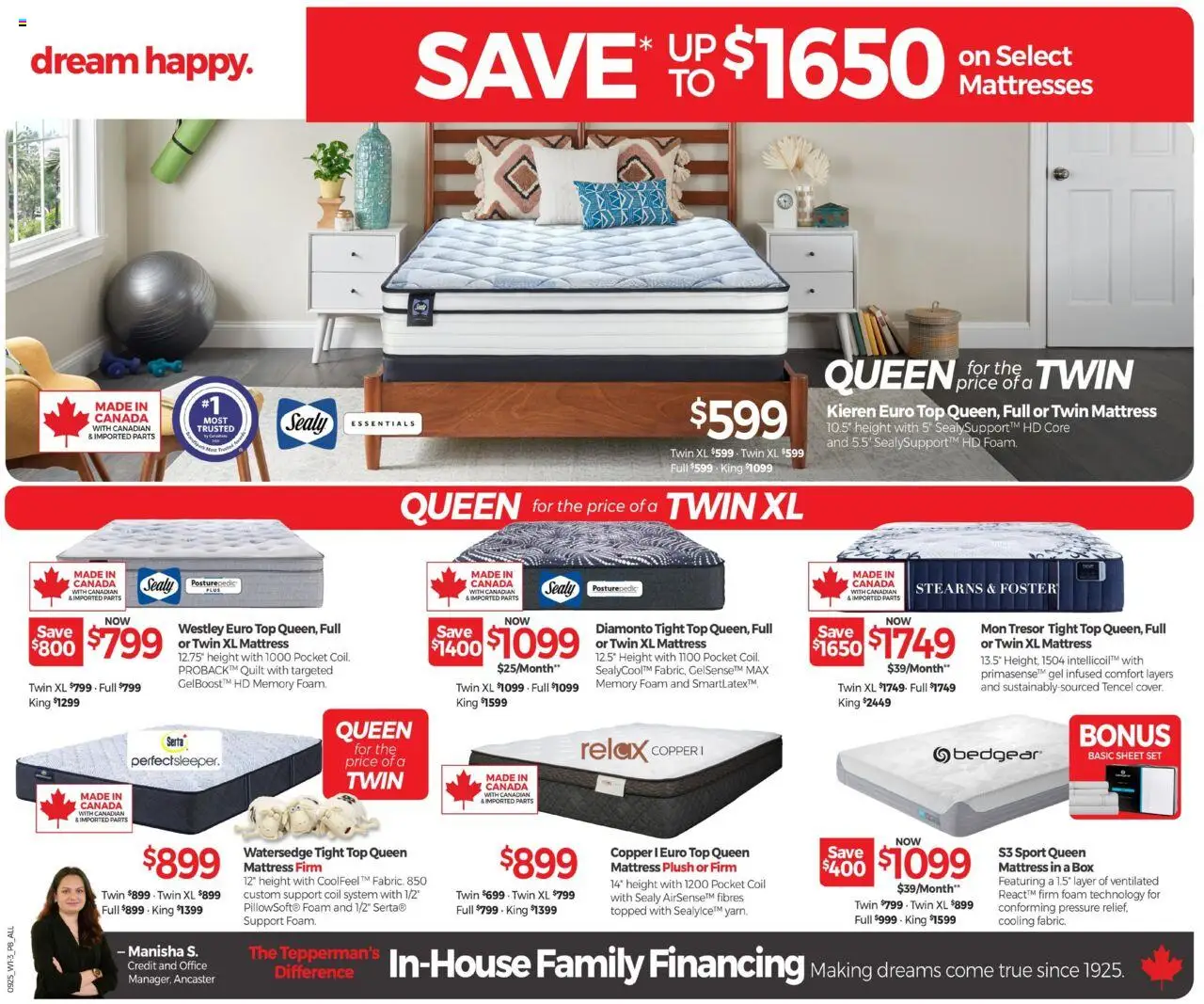 Tepperman's flyer valid from 11.09.2025 | Page: 11 | Products: Mattress, Box