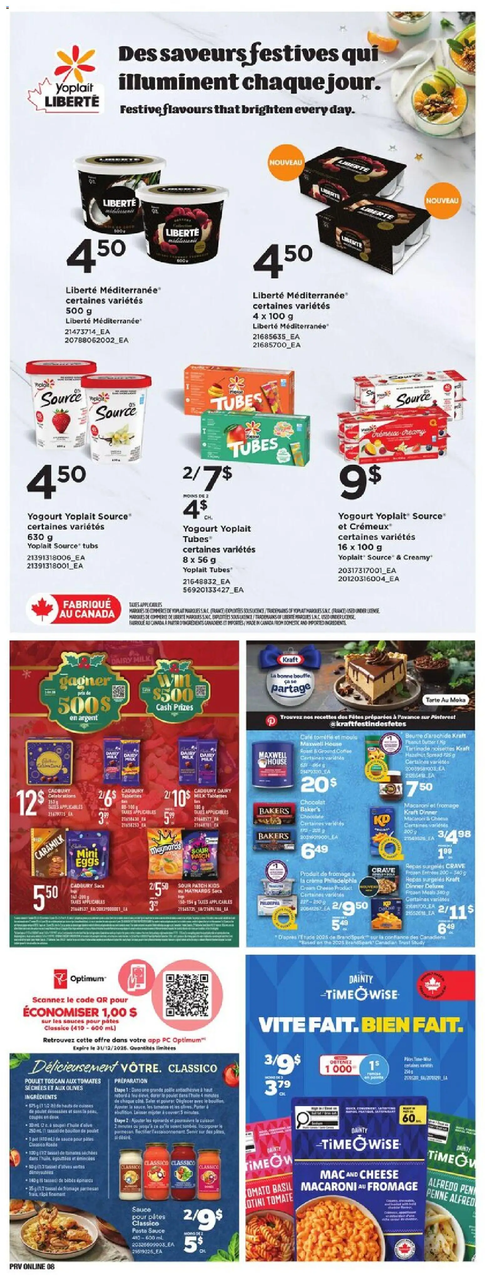 Provigo flyer valid from 11.12.2025 | Page: 12 | Products: Cream, PC, Eggs, Chocolate