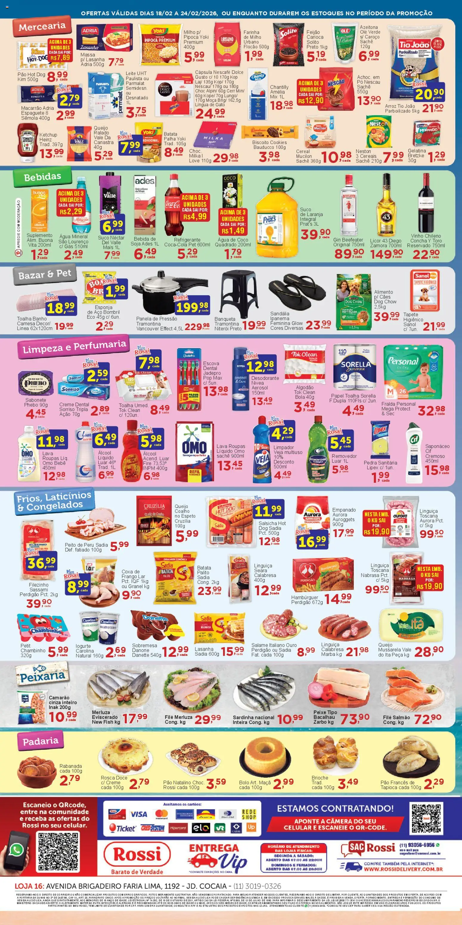 Rossi Supermercados Folheto - válido de 18.02.2026 | Página: 2 | Produtos: Coco, Vinho, Roupas, Mussarela