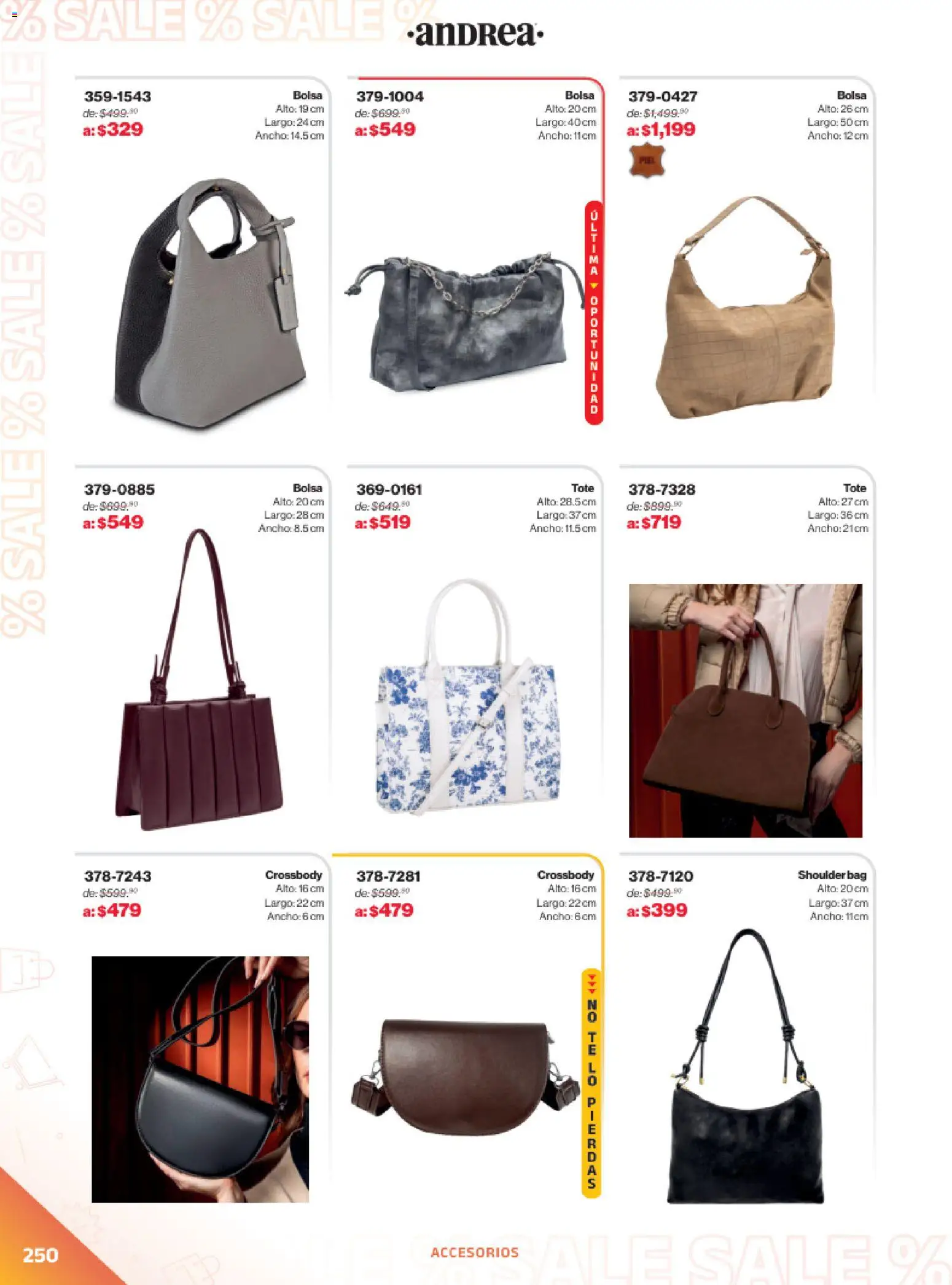 Nuevas ofertas de Andrea válidas en toda la República Mexicana desde el 21.12.2025. ¡Encuentra las mejores ofertas en Andrea catálogo Outlet! | Página: 250 | Productos: Bolsa