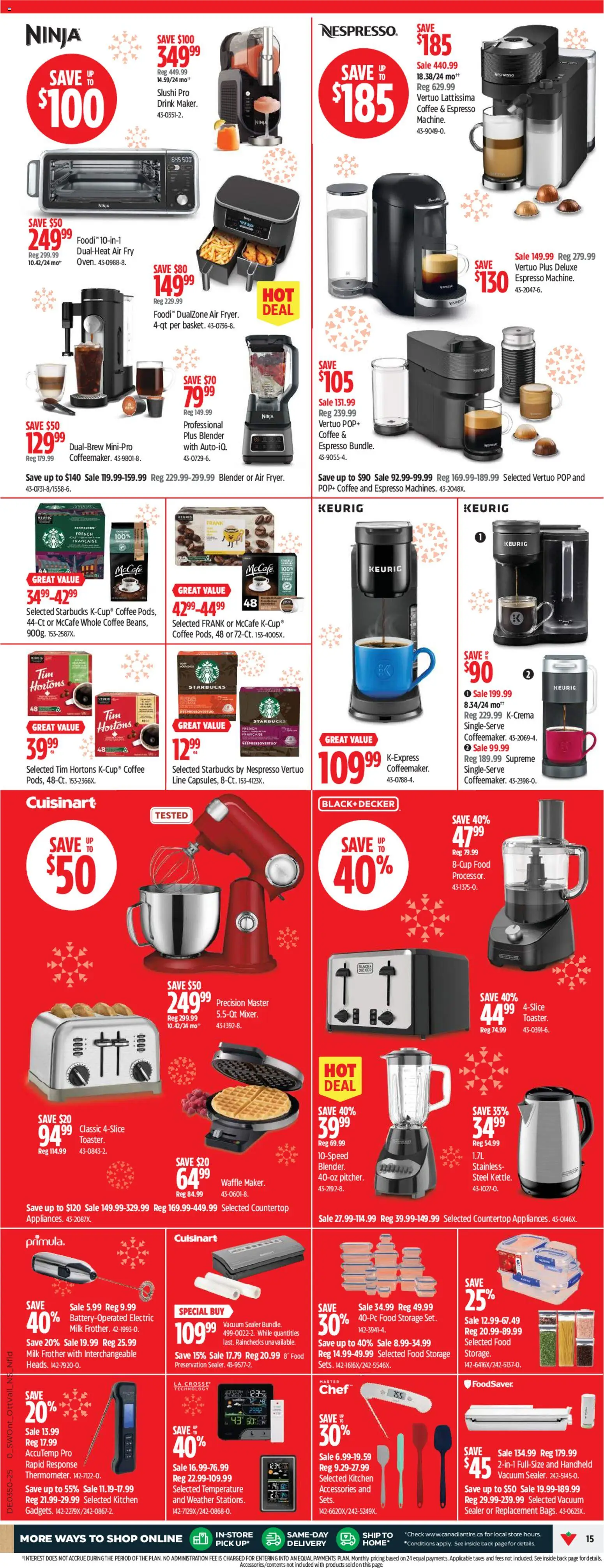 Canadian Tire flyer valid from 04.12.2025 | Page: 17 | Products: Milk, Coffee