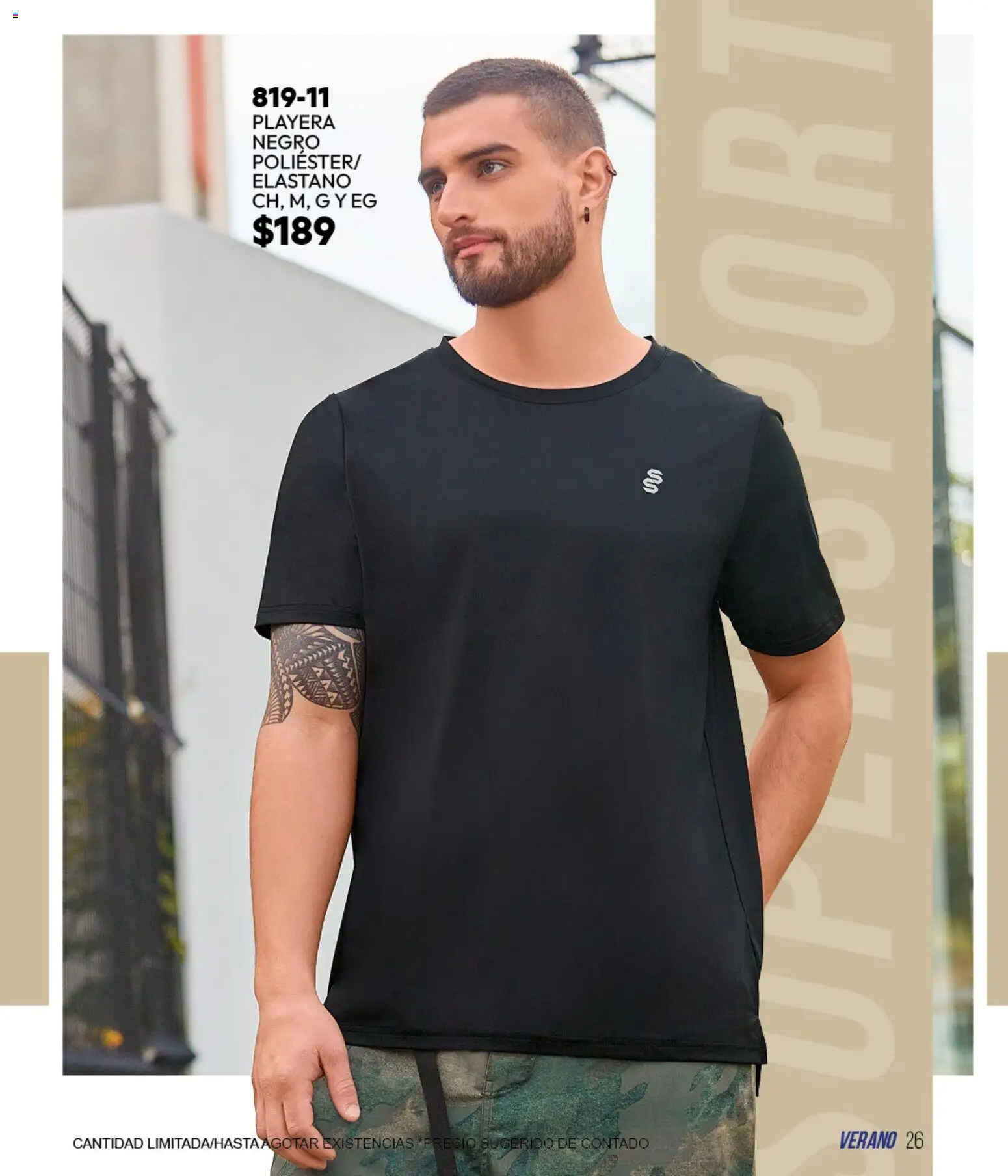 Nuevas ofertas de Cklass válidas en toda la República Mexicana desde el 05.03.2026. ¡Encuentra las mejores ofertas en Cklass catálogo Sportbrands Verano Caballero! | Página: 119 | Productos: Playera