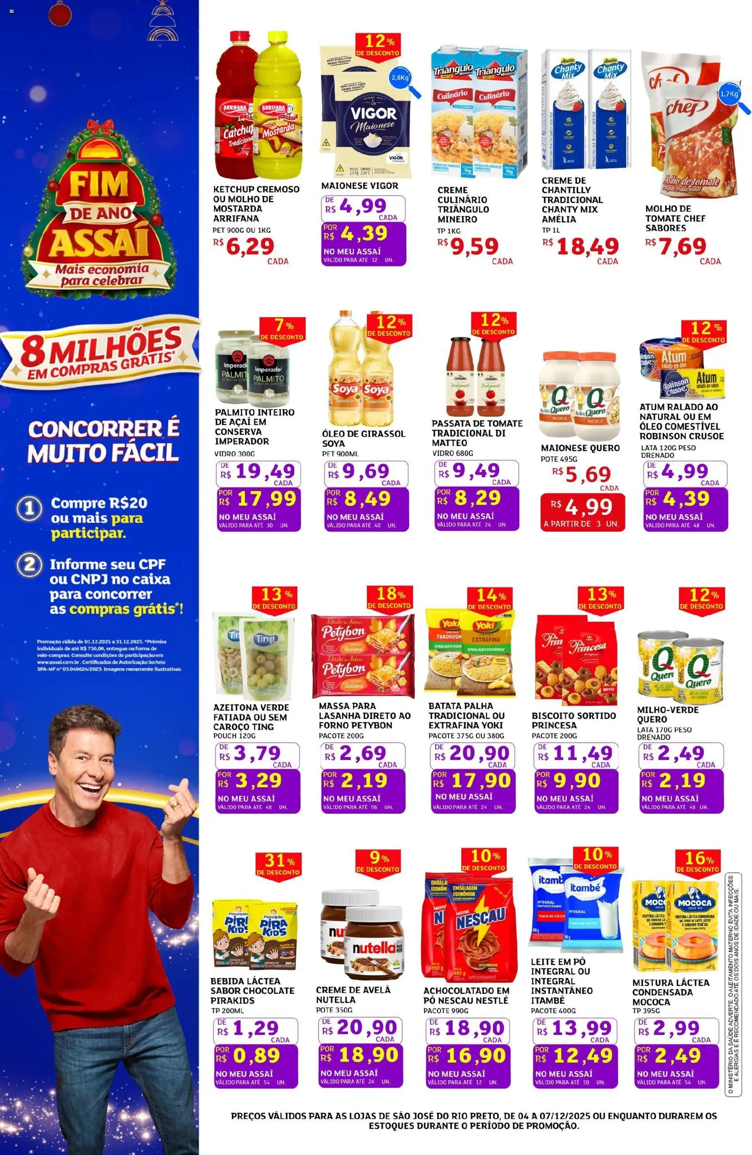 Assaí Atacadista Folheto - válido de 04.12.2025 | Página: 2 | Produtos: Ketchup, Batata, Óleo de girassol, Maionese