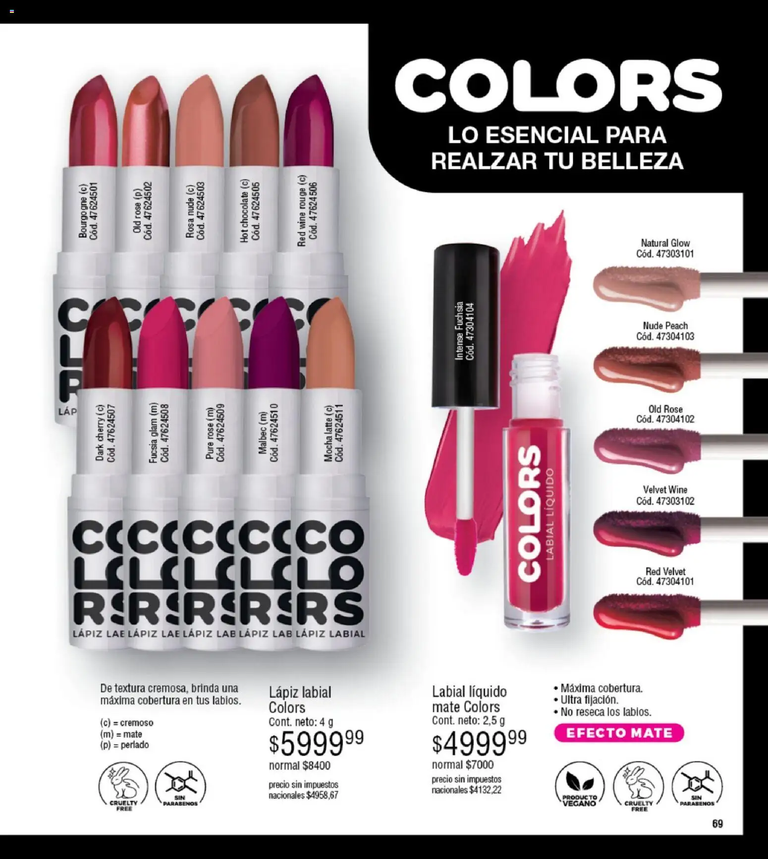 Millanel - Catálogo │ válido desde el 05.01.2026 | Página: 69 | Productos: Mate, Lápiz labial, Chocolate