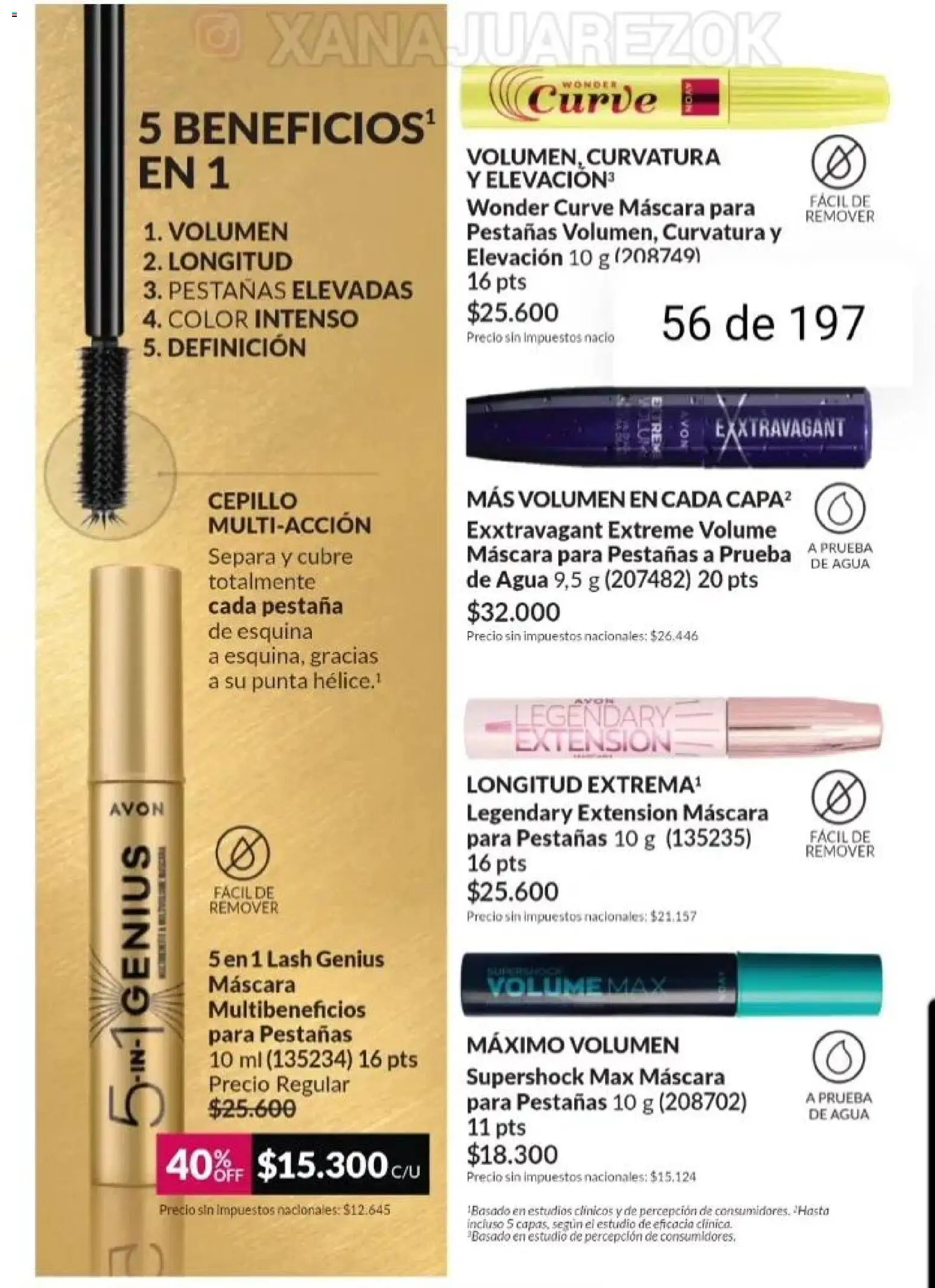 Catálogo AVON Campaña 15/2025 │ válido desde el 23.10.2025 | Página: 50 | Productos: Cepillo, Máscara, Agua
