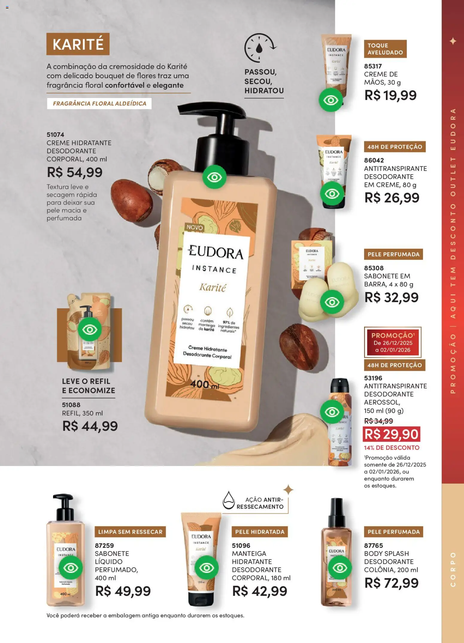 Eudora Folheto - válido de 17.12.2025 | Página: 118 | Produtos: Desodorante, Flores, Sabonete, Body