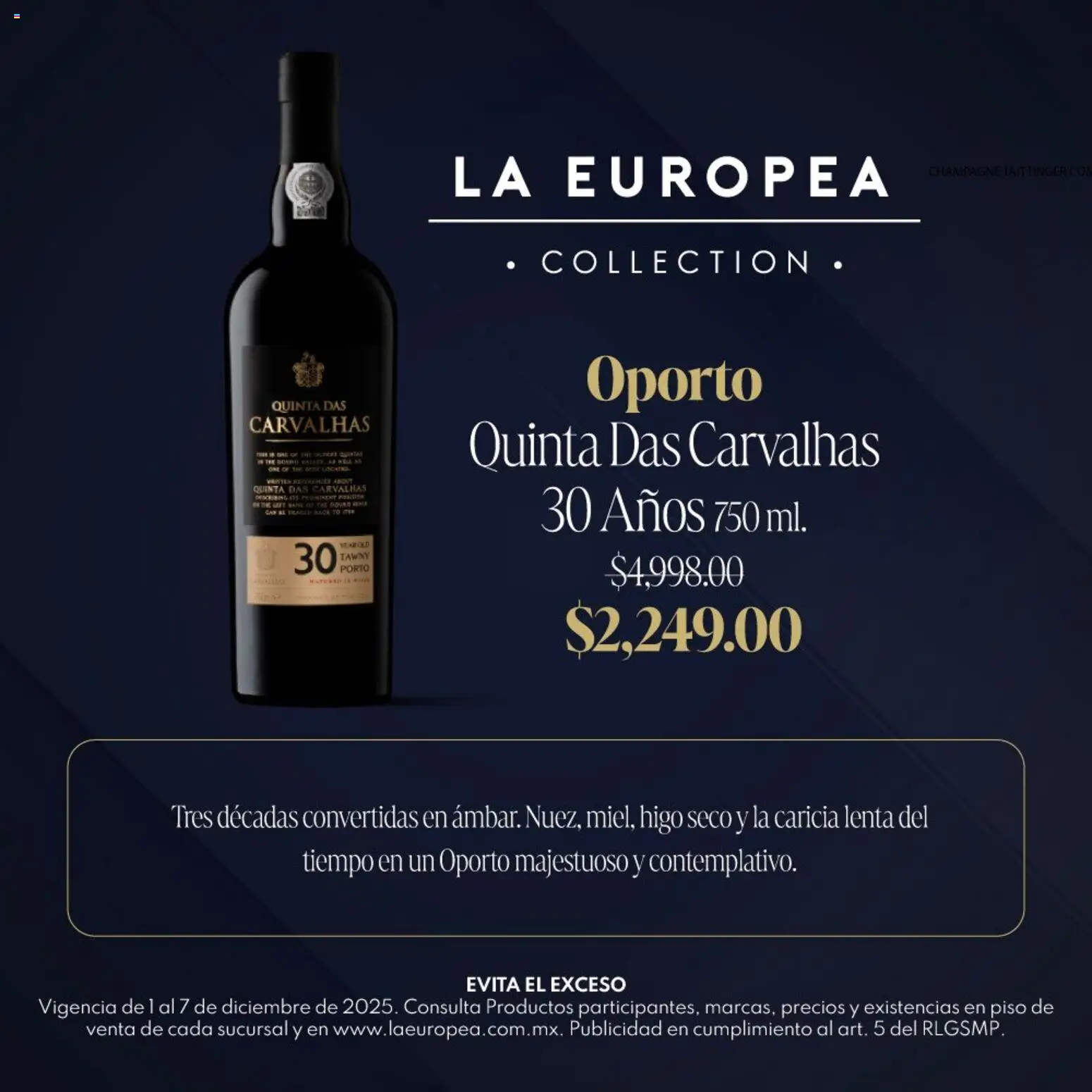 Nuevas ofertas de La Europea válidas en toda la República Mexicana desde el 01.12.2025. ¡Encuentra las mejores ofertas en La Europea catálogo Grandes Vinos! | Página: 4 | Productos: Champagne