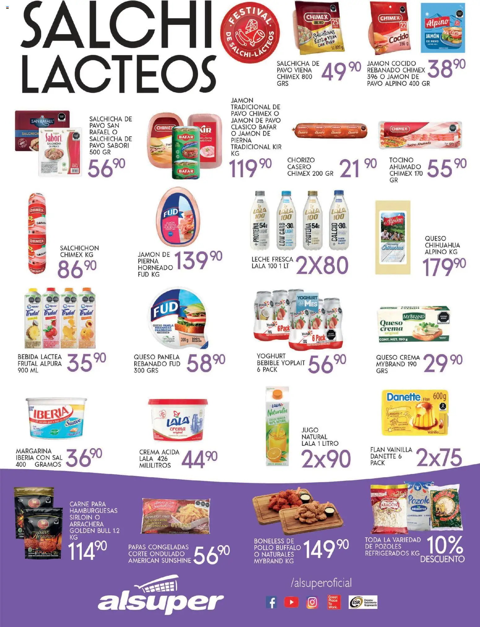 Nuevas ofertas de Alsuper válidas en toda la República Mexicana desde el 21.10.2025. ¡Encuentra las mejores ofertas en Alsuper folleto Chihuahua-Estado! | Página: 3 | Productos: Jamón cocido, Jamón, Jugo, Chorizo