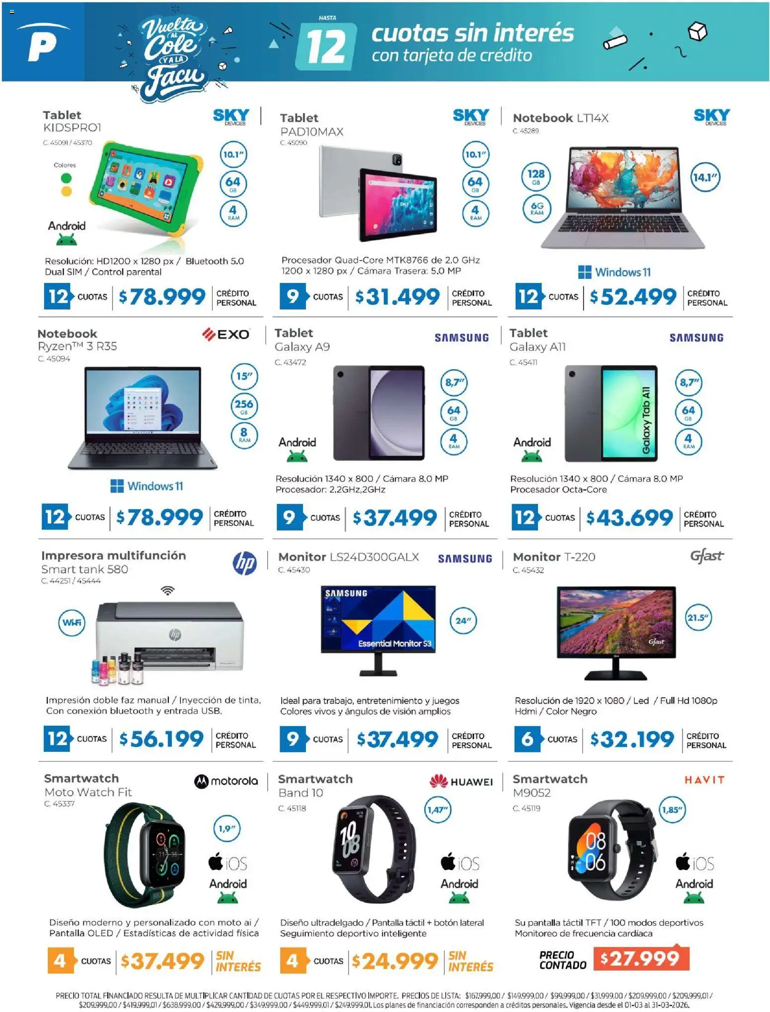 Pardo catálogo │ válido desde el 01.03.2026 | Página: 6 | Productos: Monitor, Impresora, Cámara, Tablet