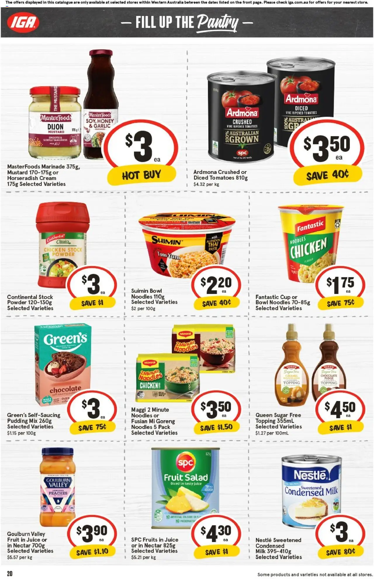 IGA catalogue - valid from 22.10.2025 | Page: 23 | Products: Tomatoes, Noodles, Cream, Fruits