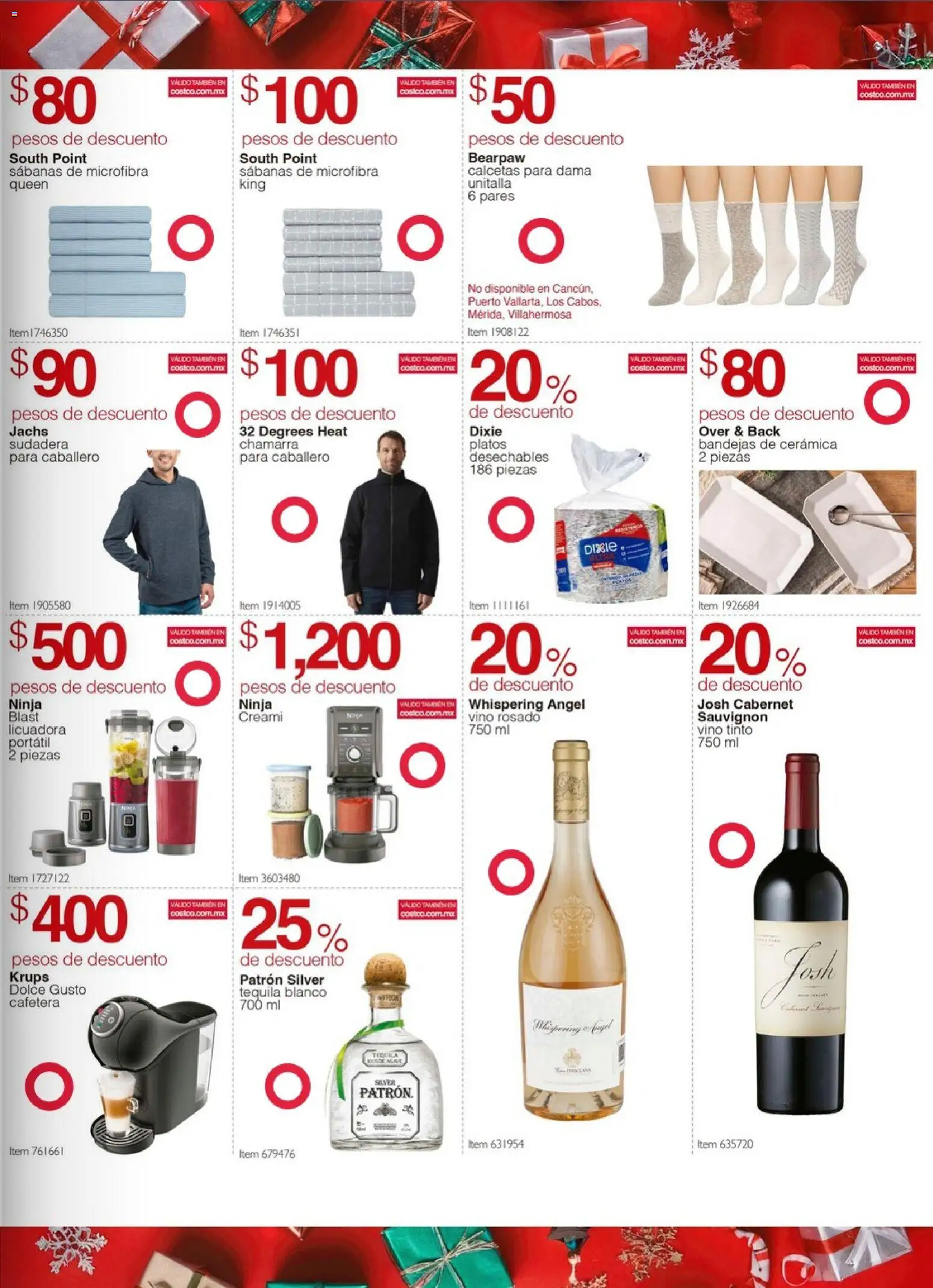 Nuevas ofertas de Costco válidas en toda la República Mexicana desde el 06.12.2025. ¡Encuentra las mejores ofertas en Costco catálogo Descuentos Especiales! | Página: 7 | Productos: Calcetas, Licuadora, Cafetera, Sabanas