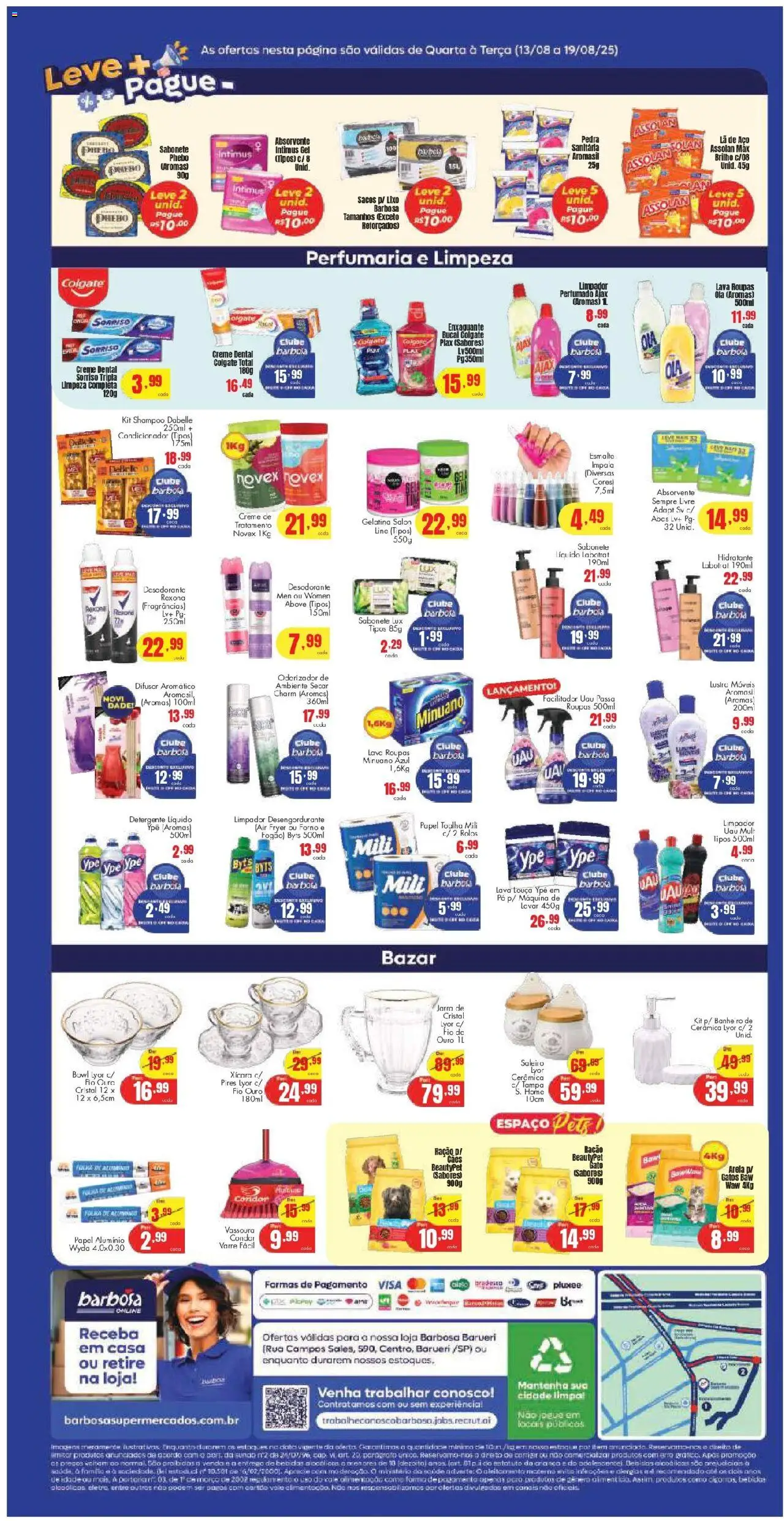 Barbosa Supermercados Folheto - válido de 13.08.2025 | Página: 4 | Produtos: Desengordurante, Roupas, Sabonete, Sempre Livre