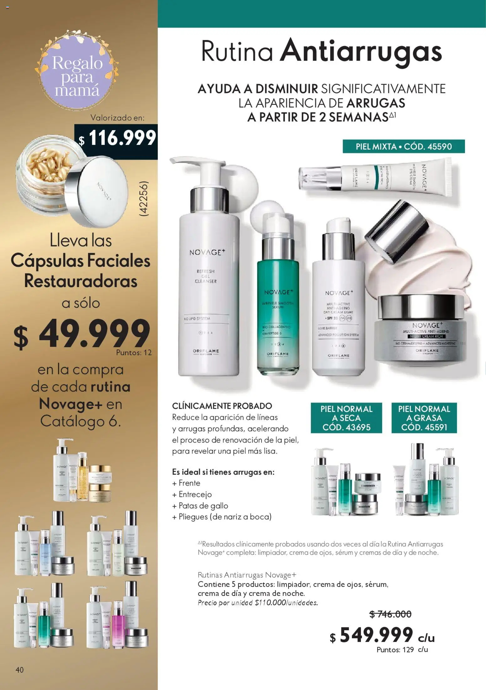 Oriflame revista - valida desde el 18.04.2026 | Página: 40 | Productos: Crema, Serum