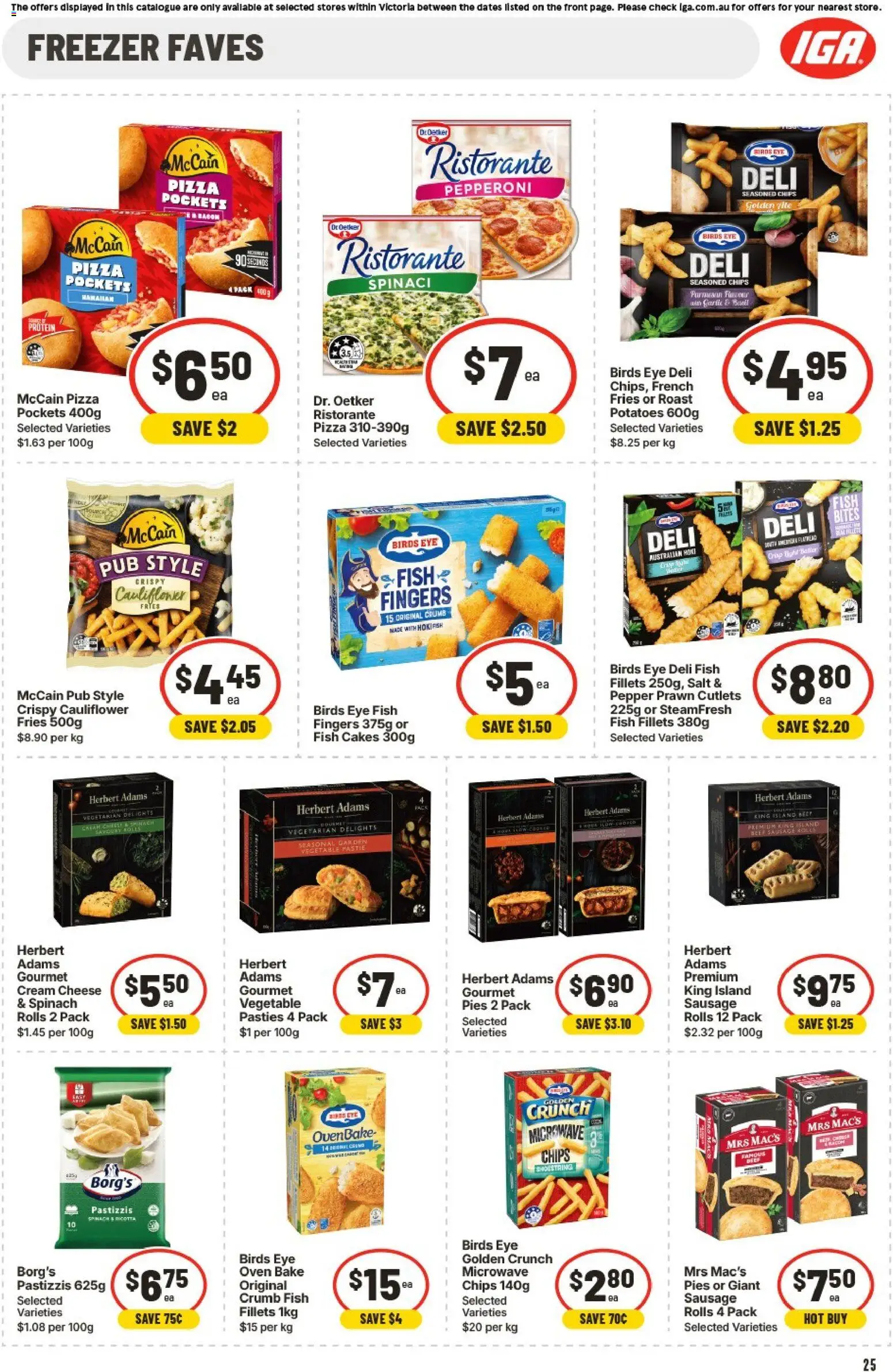 IGA catalogue - valid from 24.12.2025 | Page: 28 | Products: Cheese, Pizza, Pies, Freezer