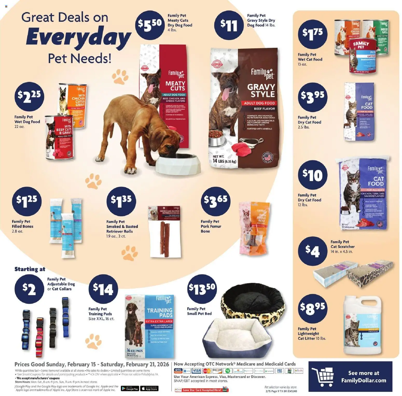 Family Dollar Weekly Ad - valid from 15.02.2026 | Page: 11 | Products: Beef, Pads, Seafood, Grill