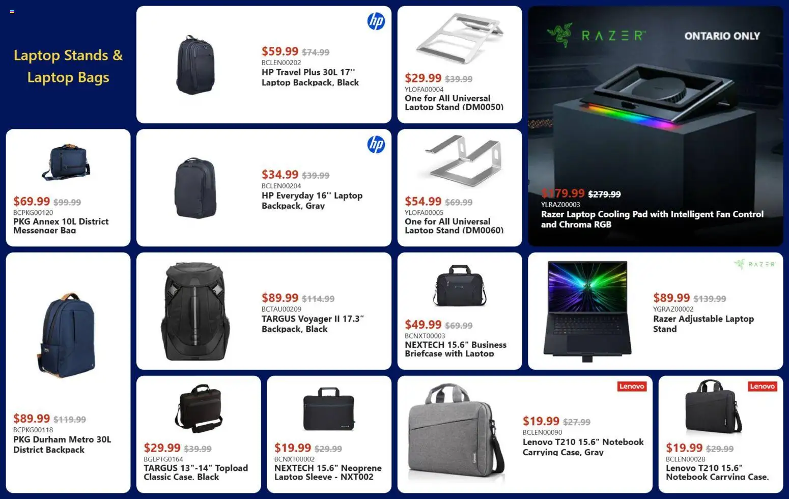 Canada Computers flyer valid from 26.12.2025 | Page: 33 | Products: Backpack, Notebook, Fan