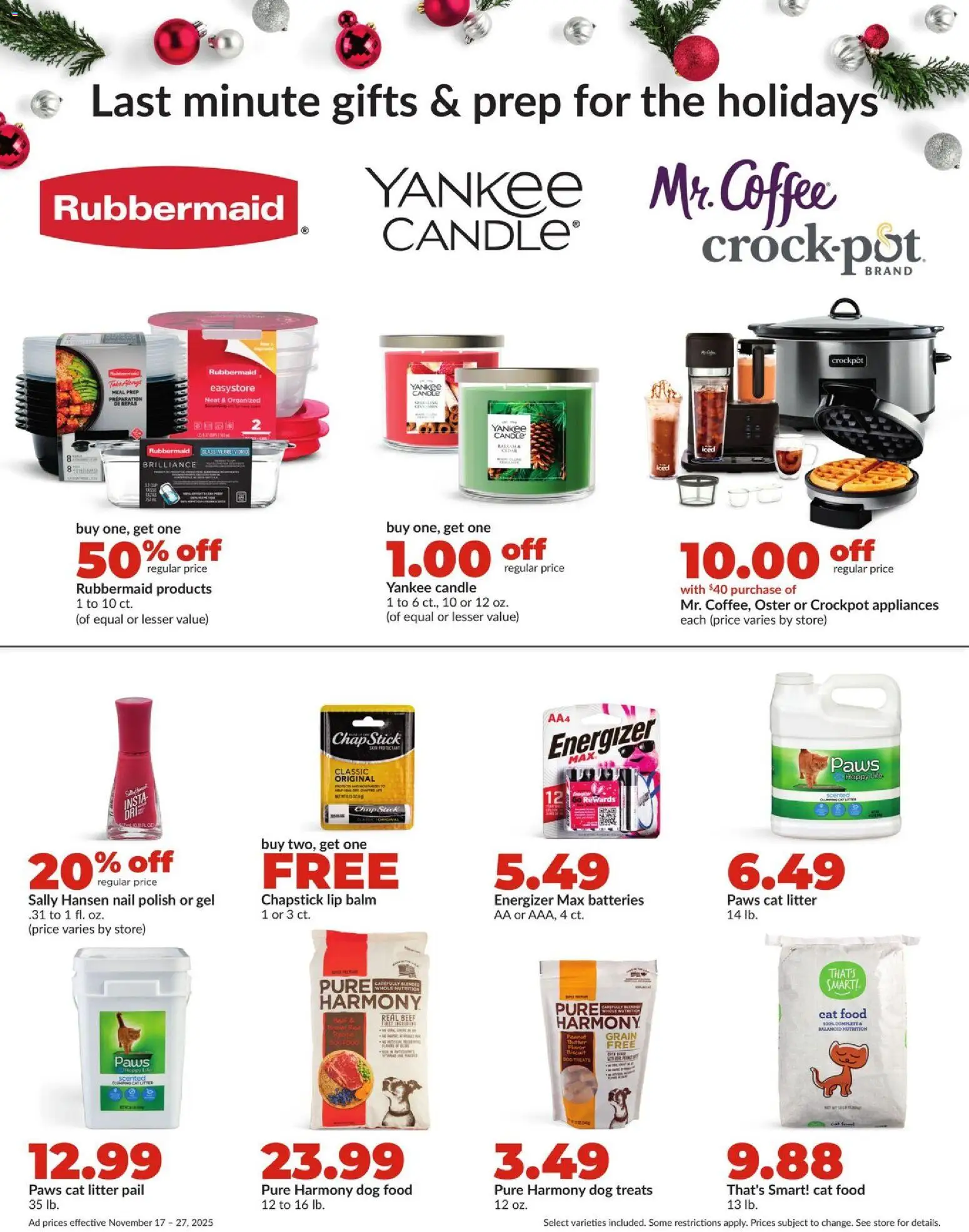 HyVee Weekly Ad - valid from 17.11.2025 | Page: 43 | Products: Dog Treats, Cat Food, Cat Litter, Blender