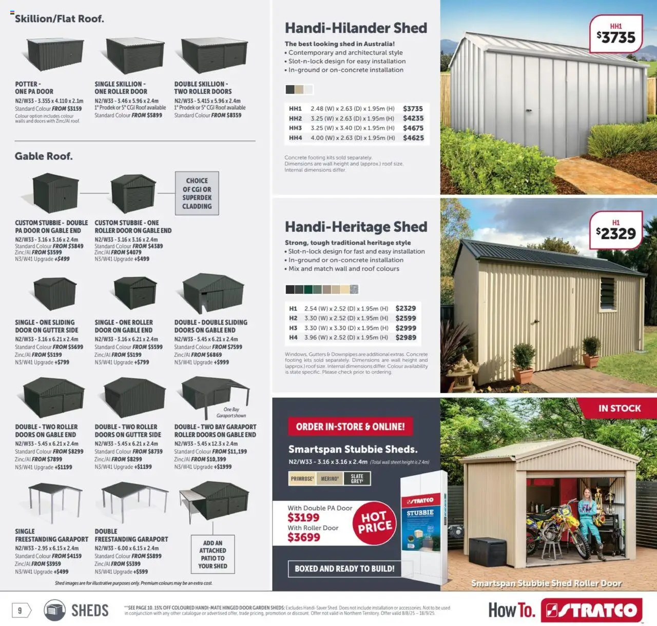 Stratco catalogue - valid from 08.08.2025 | Page: 9 | Products: Door, Kits, Shed