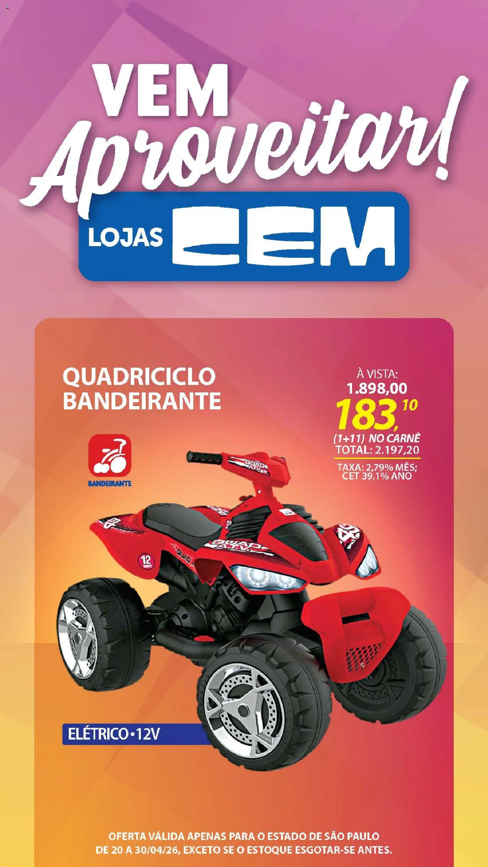 Lojas Cem Folheto - válido de 20.04.2026 | Página: 107 | Produtos: Carne