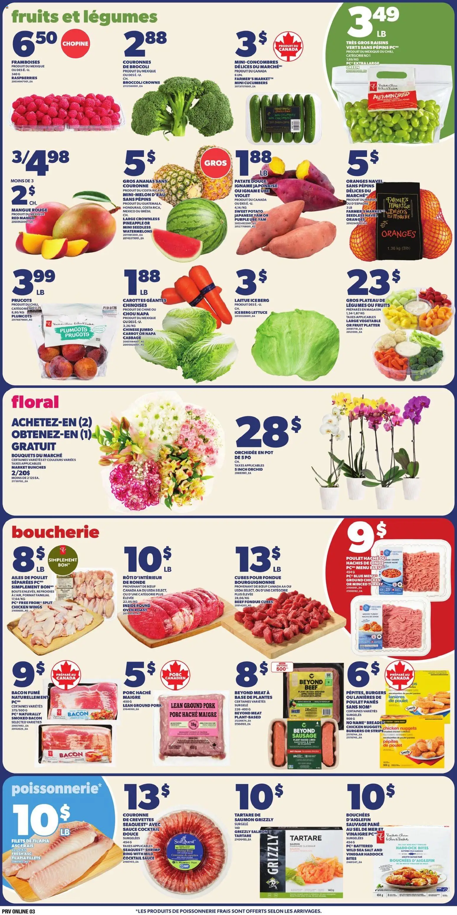 Provigo flyer valid from 16.04.2026 | Page: 3 | Products: Pineapple, Turkey, Oven, Pork