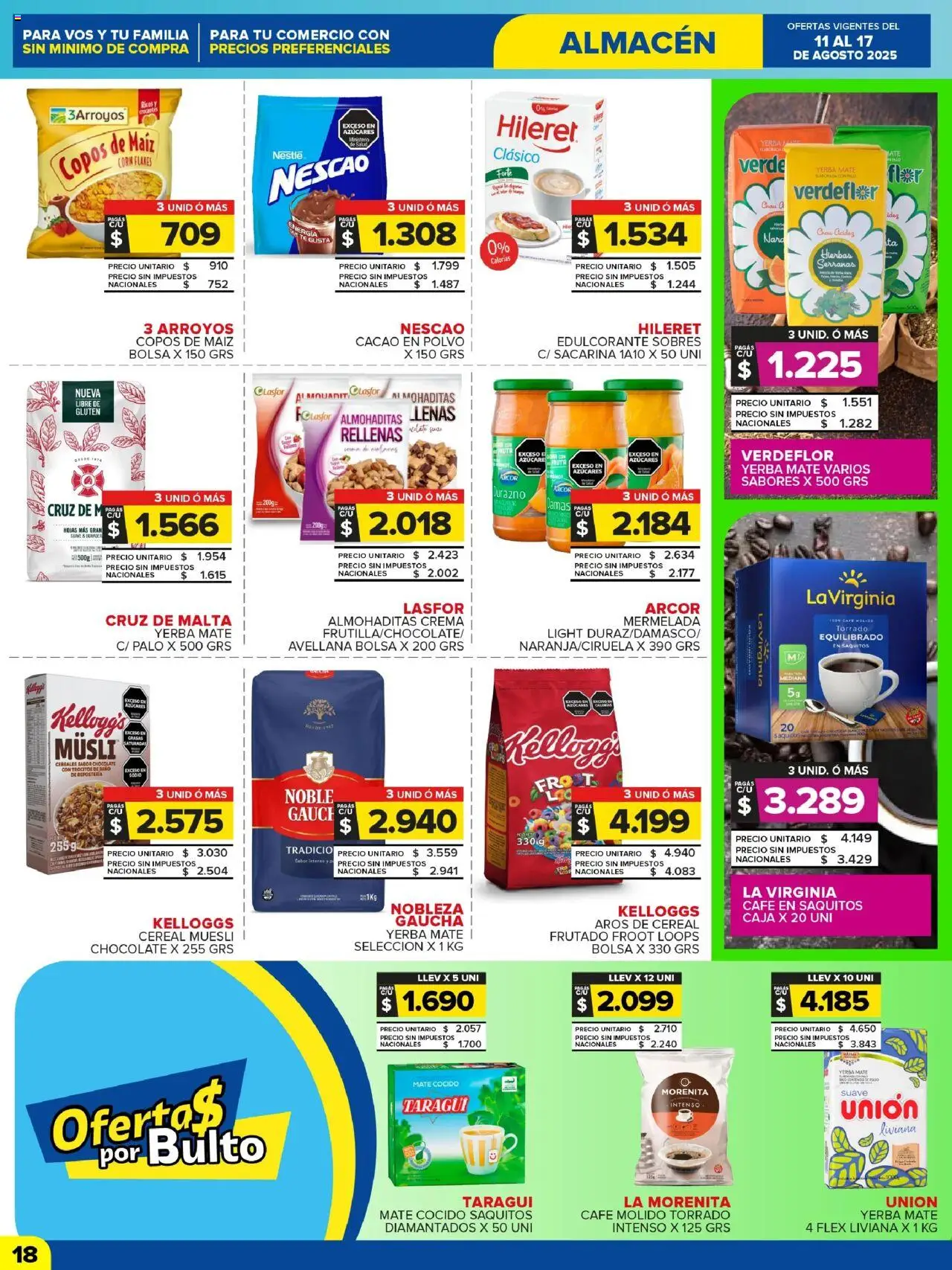 Carrefour Maxi catálogo │ válido desde el 11.08.2025 | Página: 18 | Productos: Copos, Café, Mate cocido, Cacao