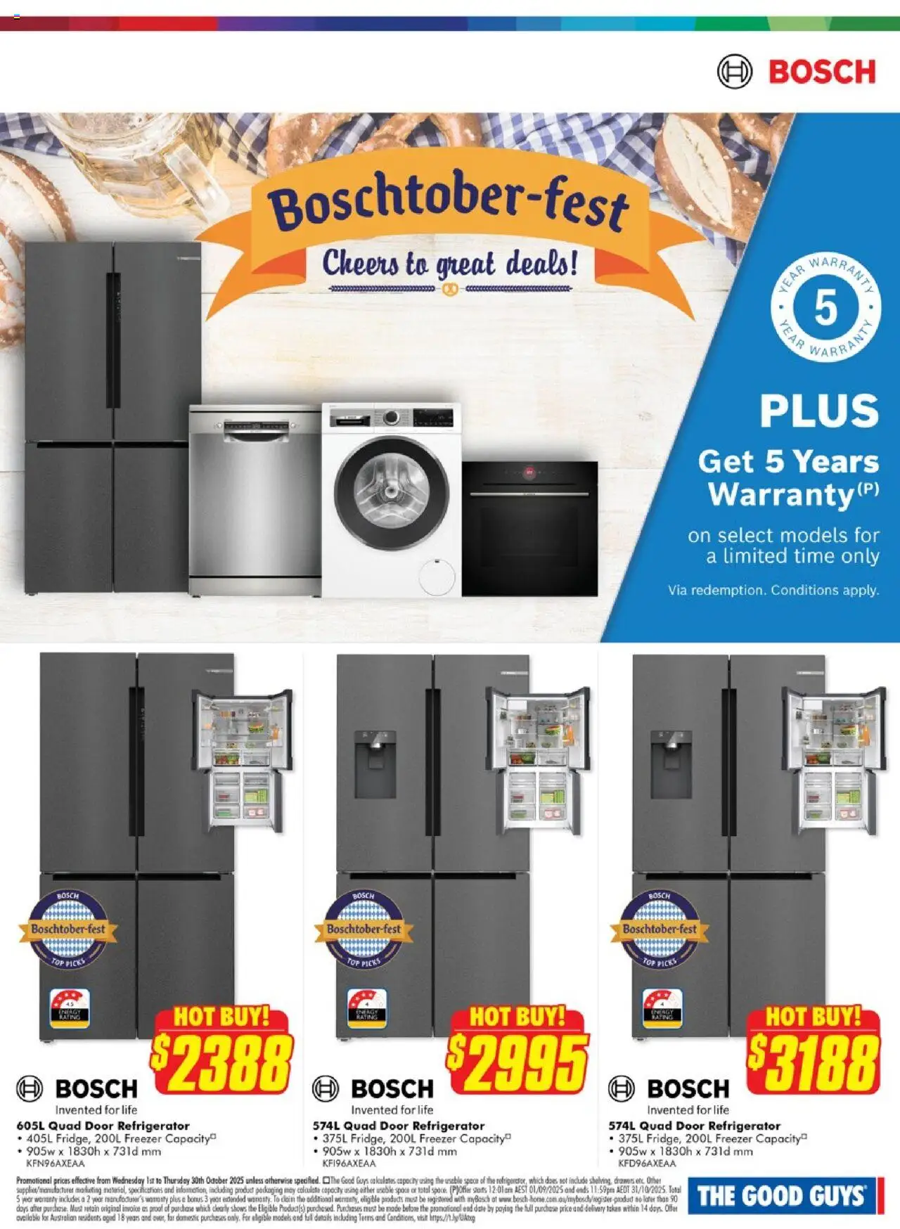 The Good Guys catalogue - valid from 30.09.2025 | Page: 2 | Products: Door, Date, Domestic, Refrigerator