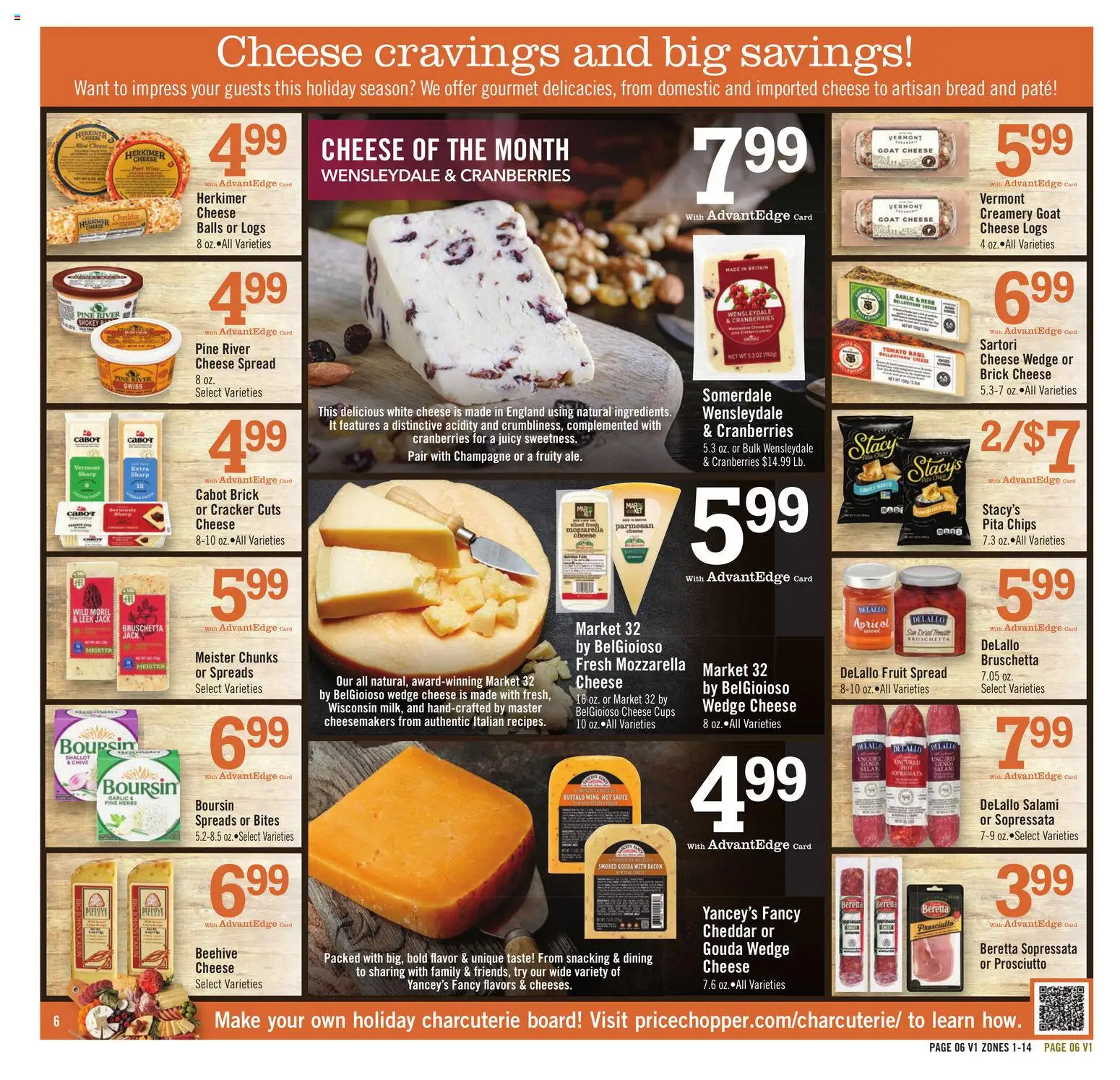 Price Chopper Weekly Ad - valid from 16.11.2025 | Page: 6 | Products: Cheese, Salami, Chips, Garlic