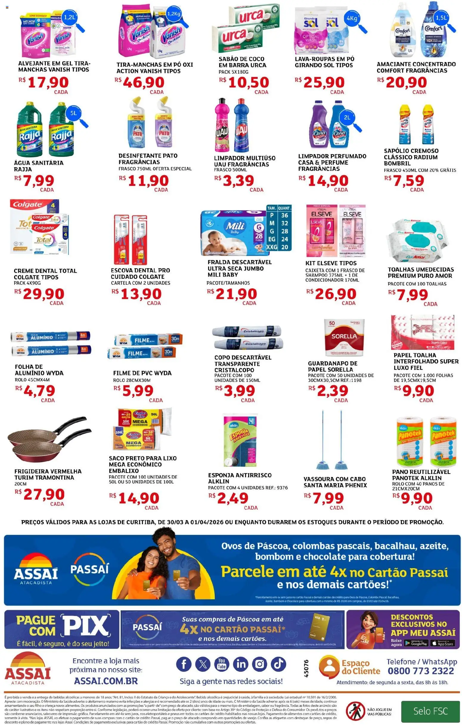 Assaí Atacadista Folheto - válido de 30.03.2026 | Página: 4 | Produtos: Shampoo, Perfume, Ovos, Chocolate