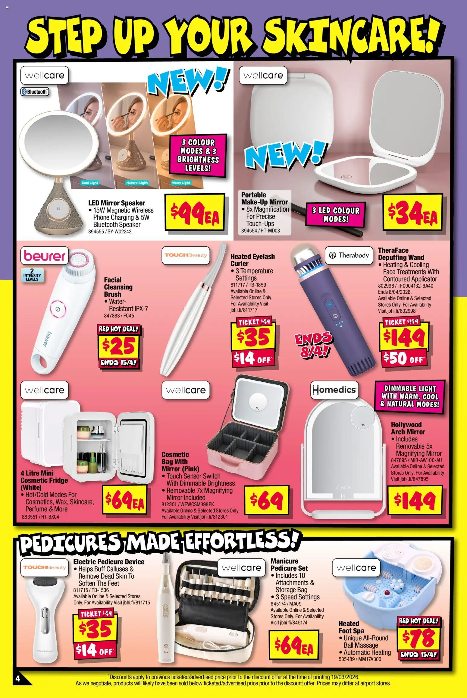 JB Hi-Fi catalogue - valid from 02.04.2026 | Page: 4 | Products: Perfume, Bluetooth speaker, Fridge, Pedicure