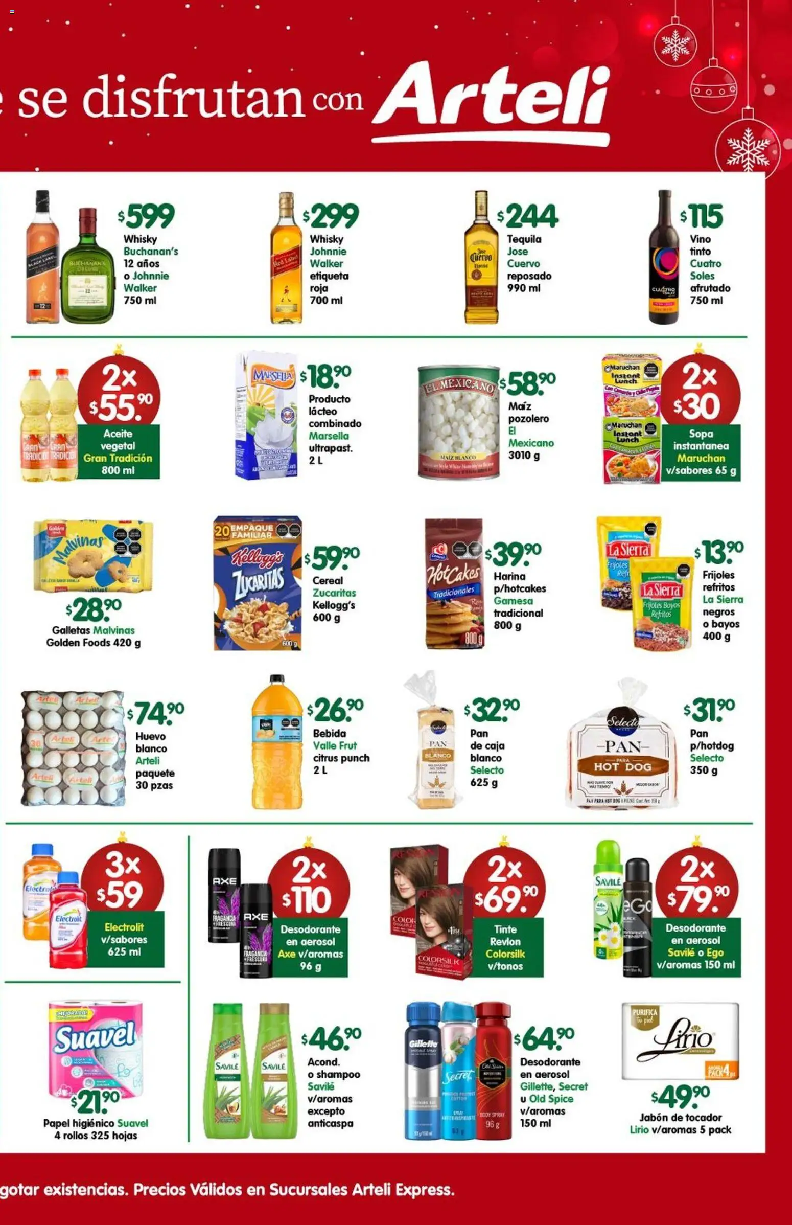Nuevas ofertas de Arteli válidas en toda la República Mexicana desde el 02.12.2025. ¡Encuentra las mejores ofertas en Arteli folleto Express! | Página: 2 | Productos: Maíz, Papel higiénico, Vino, Jabón