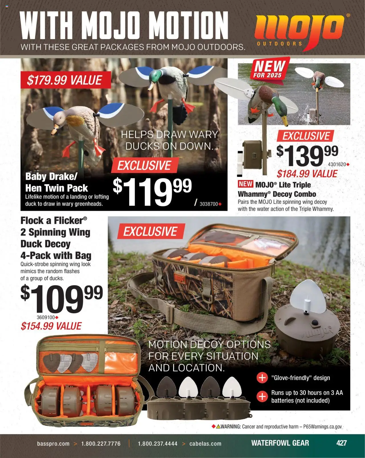 Cabela's Hunting Master 25 - valid from 11.08.2025 | Page: 427 | Products: Water, Bag, Waterfowl