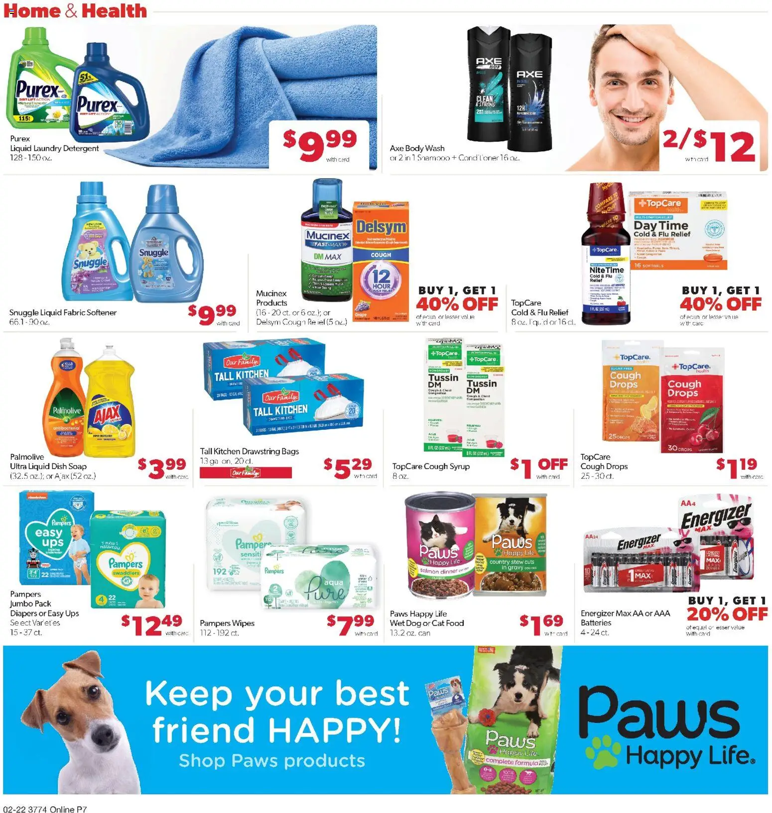 Family Fare Weekly Ad - NE - valid from 22.02.2026 | Page: 12 | Products: Cat Food, Shampoo, Body Wash, UPS