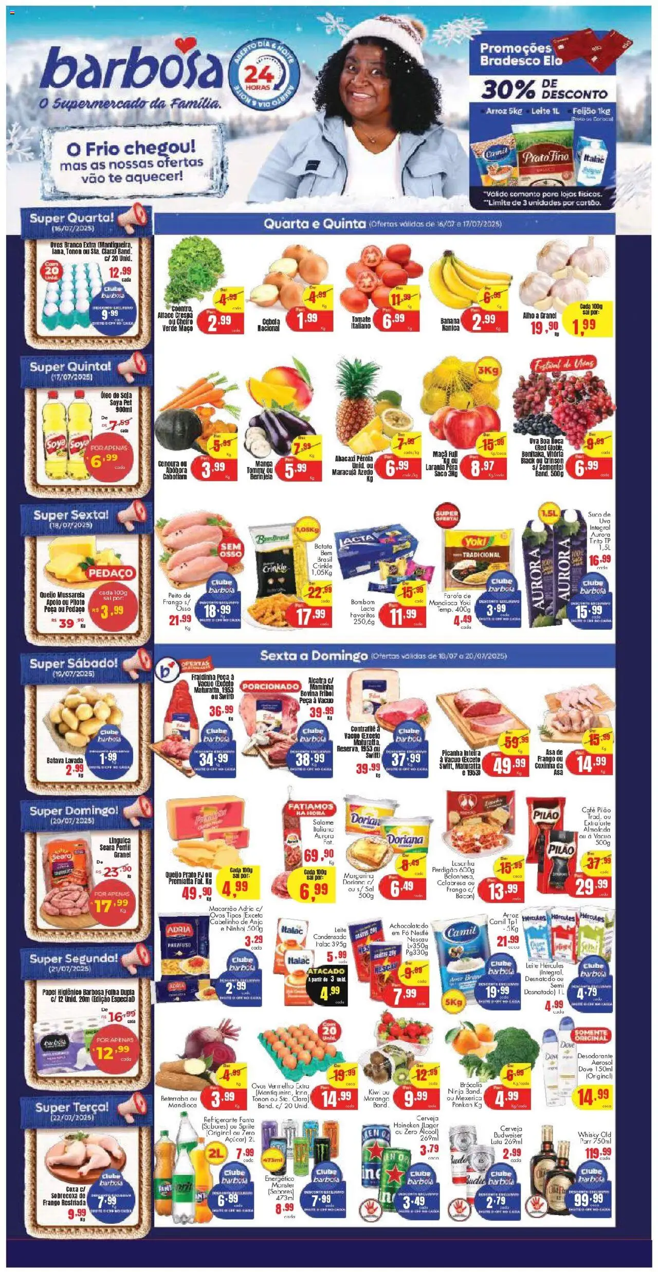 Barbosa Supermercados Folheto - válido de 16.07.2025 | Página: 1 | Produtos: Beterraba, Queijo, Sal, Farofa