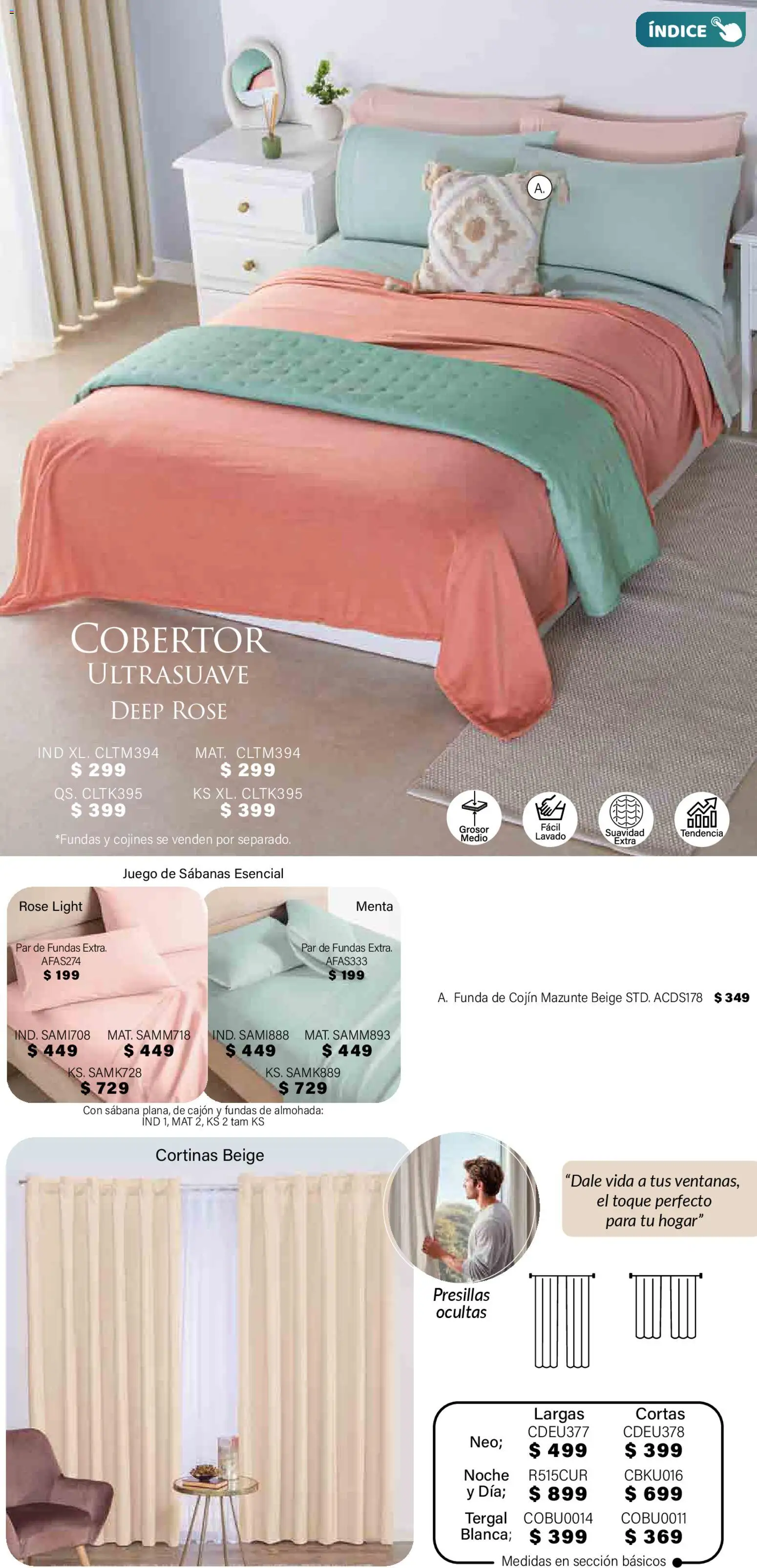 Nuevas ofertas de Colchas Concord válidas en toda la República Mexicana desde el 01.11.2025. ¡Encuentra las mejores ofertas en Colchas Concord Buen Fin! | Página: 375 | Productos: Cobertor, Funda, Sabanas, Cortinas