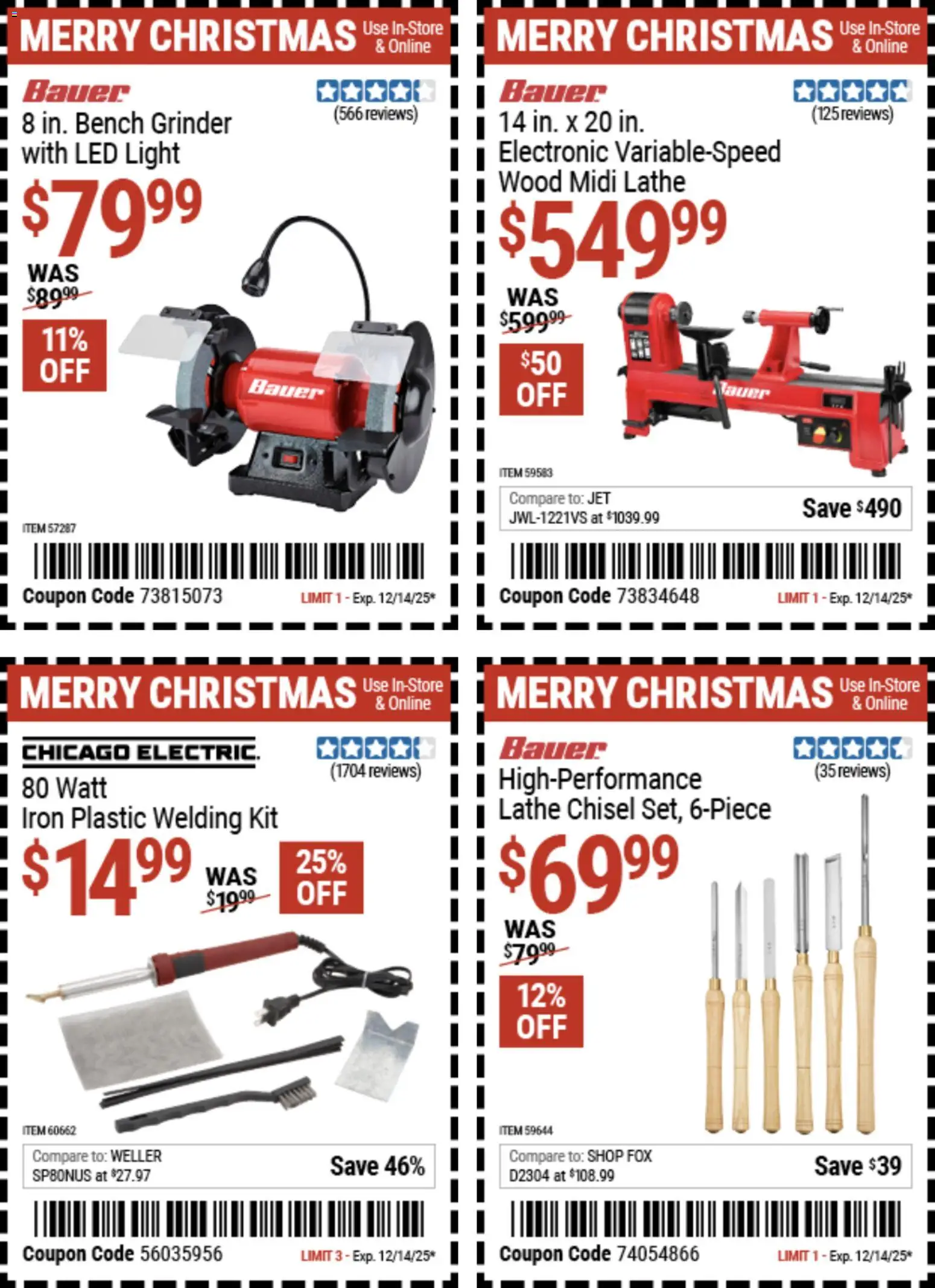Harbor Freight Christmas Coupon Deals - valid from 02.12.2025 | Page: 1