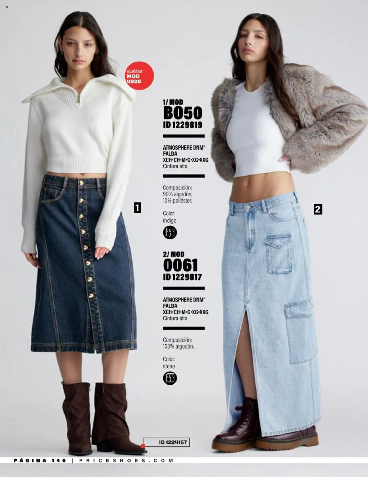 Nuevas ofertas de Price Shoes válidas en toda la República Mexicana desde el 05.08.2025. ¡Encuentra las mejores ofertas en Price Shoes - Catálogo Jeans ! | Página: 146 | Productos: Suéter, Falda