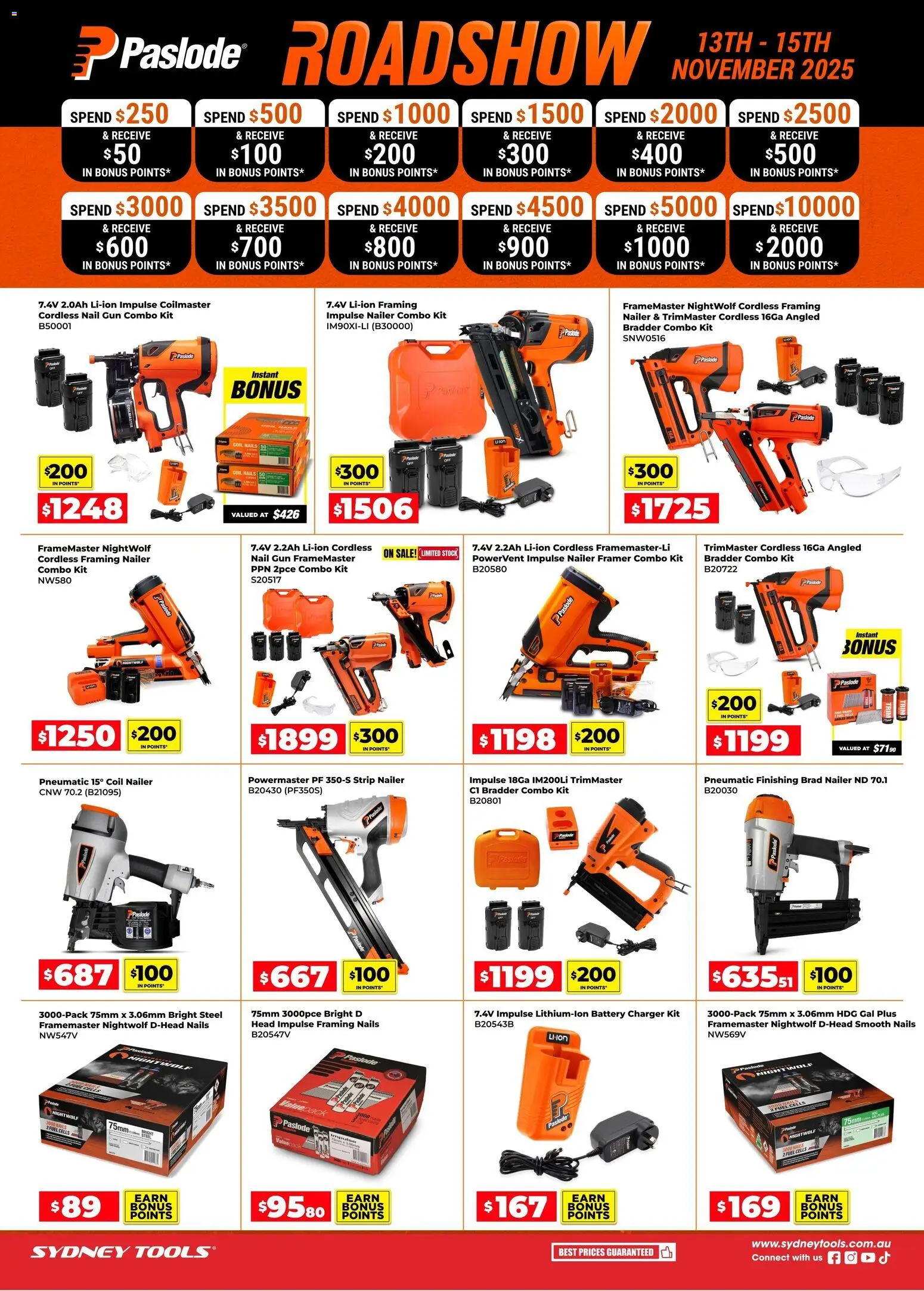 Sydney Tools catalogue - valid from 13.11.2025 | Page: 1 | Products: Battery, Charger, Strip