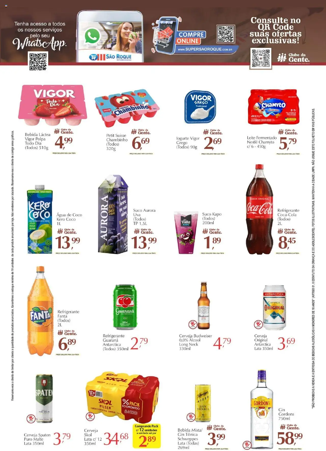 São Roque Supermercados Folheto - válido de 19.09.2025 | Página: 5 | Produtos: Água de coco, Guaraná, Fanta, Leite fermentado