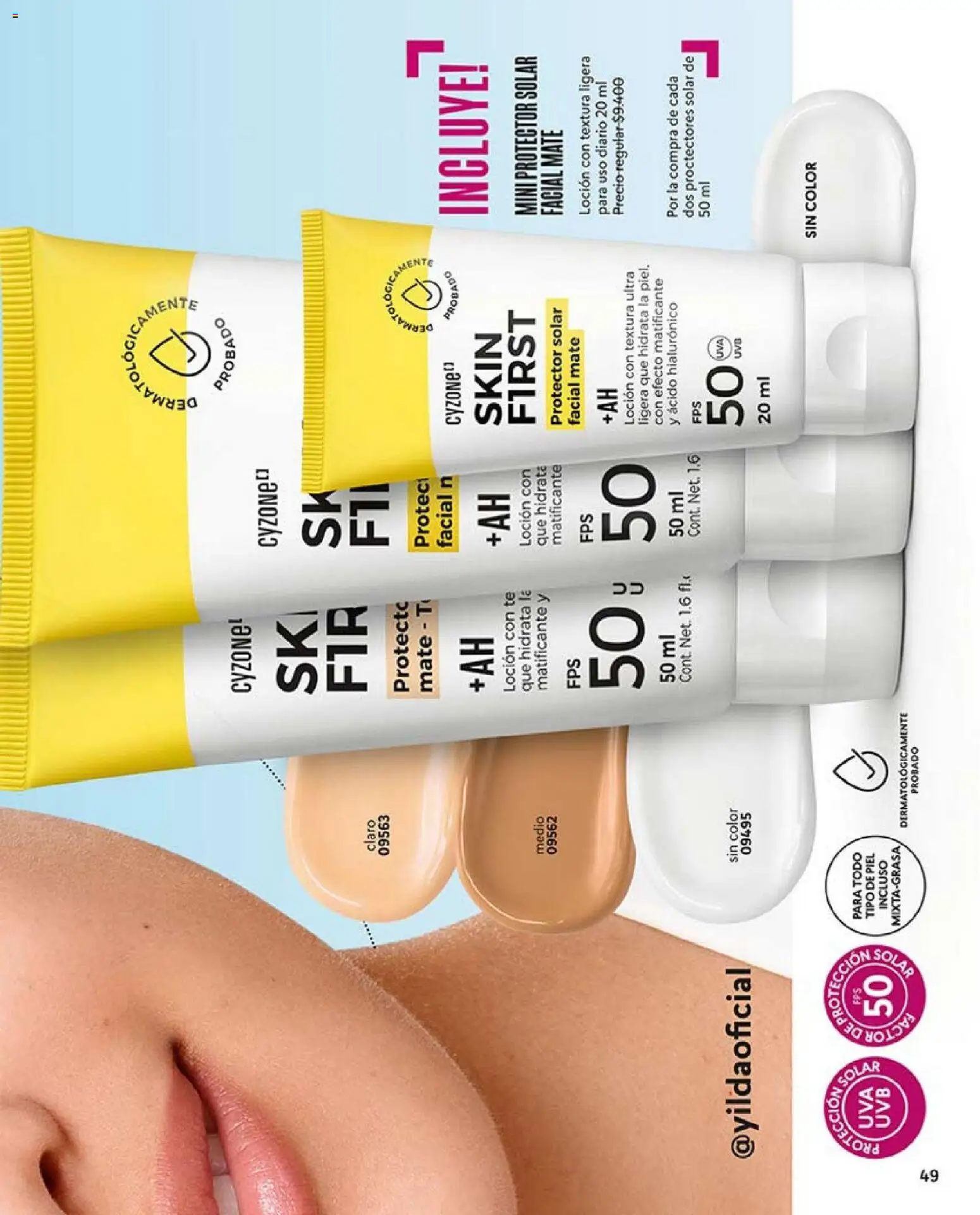 Catálogo CyZone Campaña 3 │ válido desde el 01.02.2026 | Página: 49 | Productos: Loción, Mate, Protector solar, Té