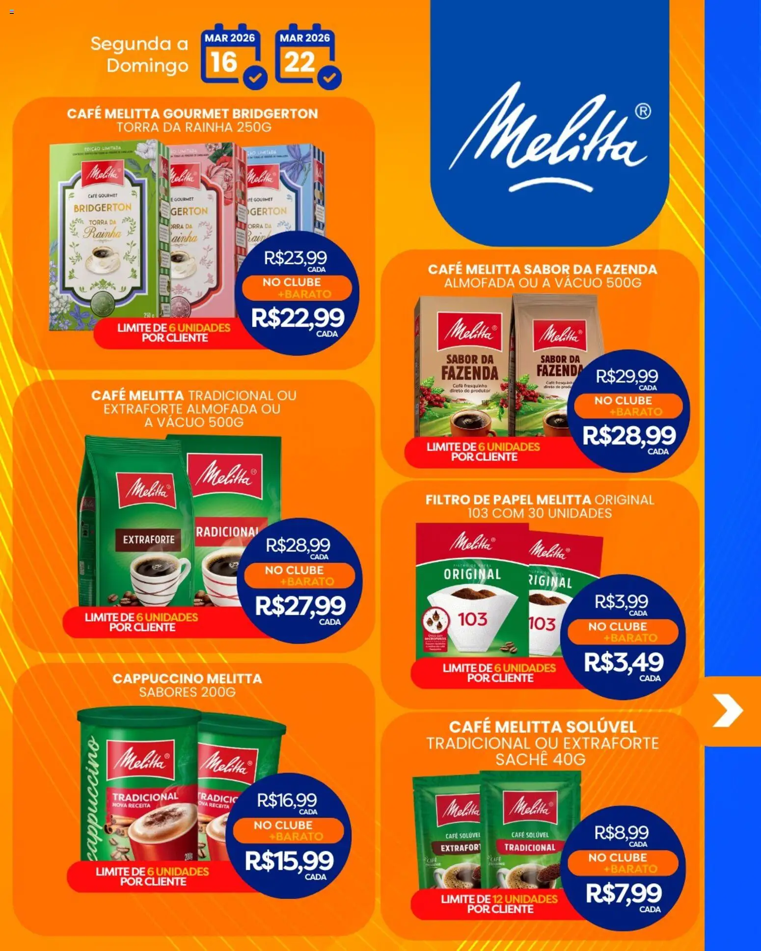 Rede Bom Lugar Folheto - válido de 16.03.2026 | Página: 3 | Produtos: Filtro de papel, Almofada, Café, Café solúvel