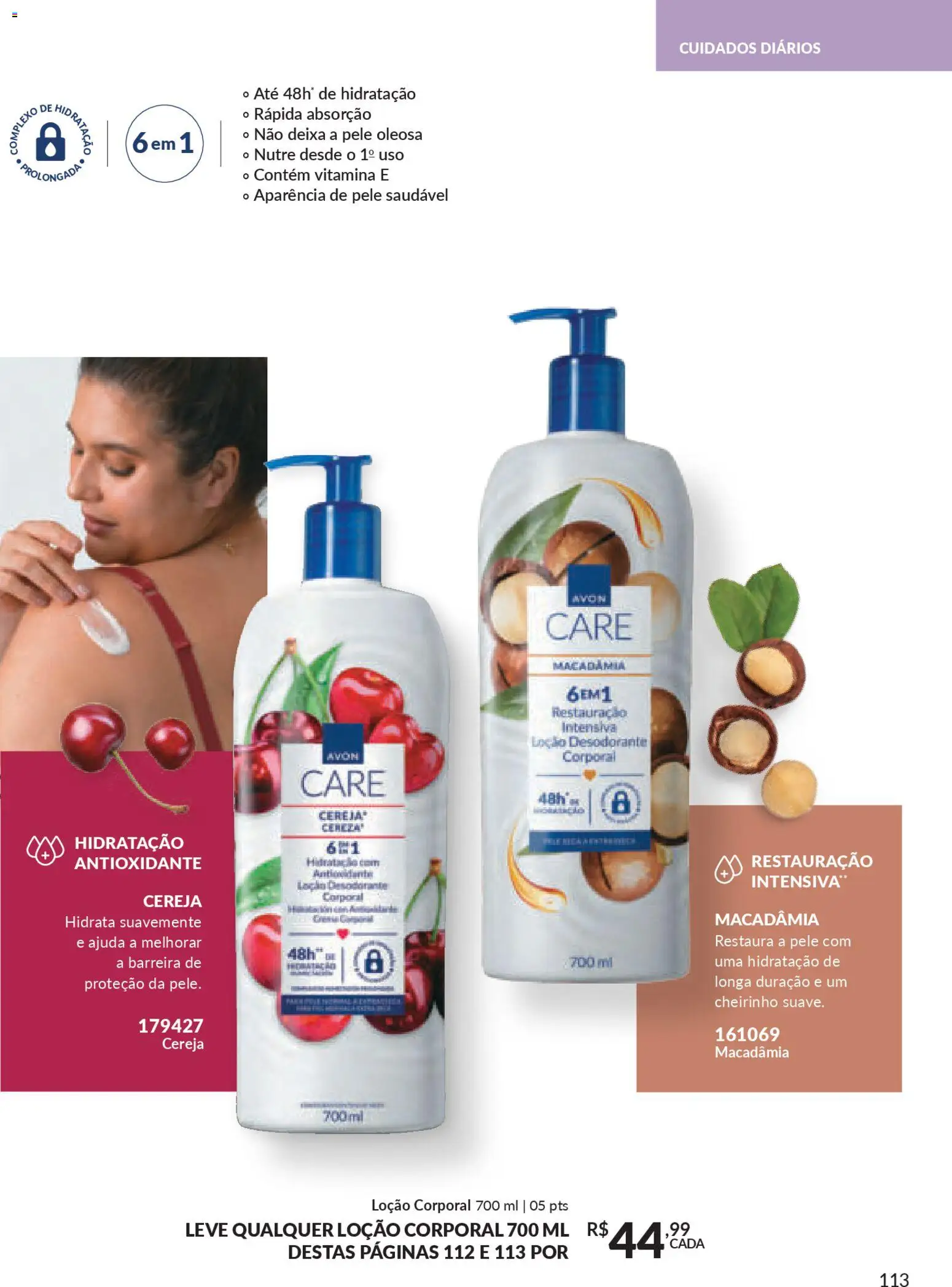 Avon Folheto - válido de 19.12.2025 | Página: 113 | Produtos: Macadâmia, Cereja, Desodorante