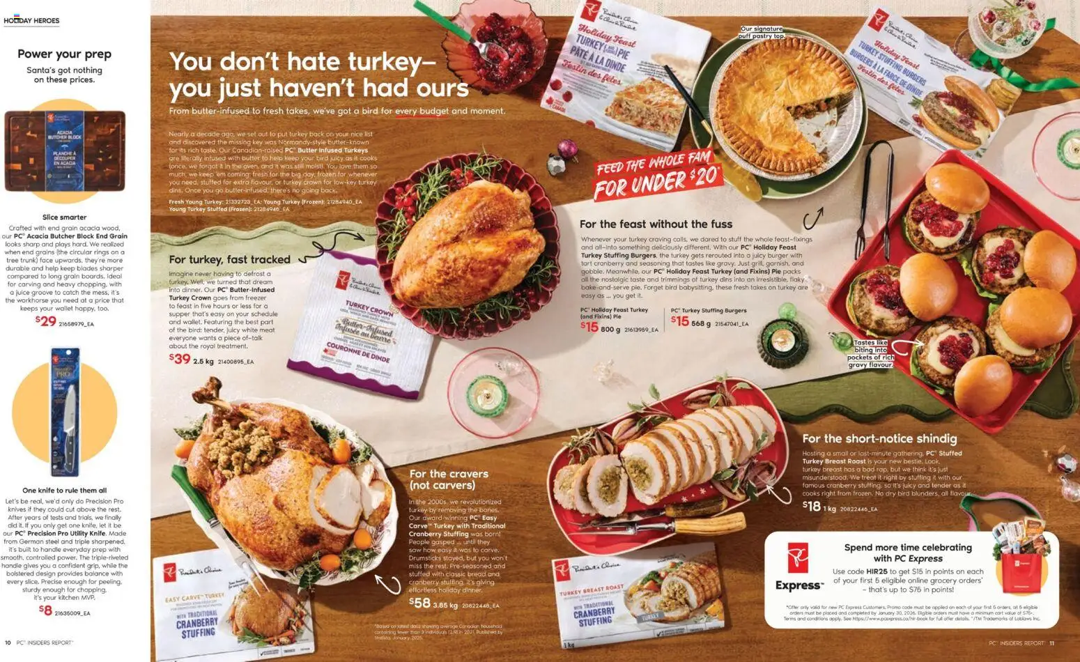 Fortinos flyer valid from 30.10.2025 | Page: 6 | Products: Wallet, Turkey, Freezer, Butter