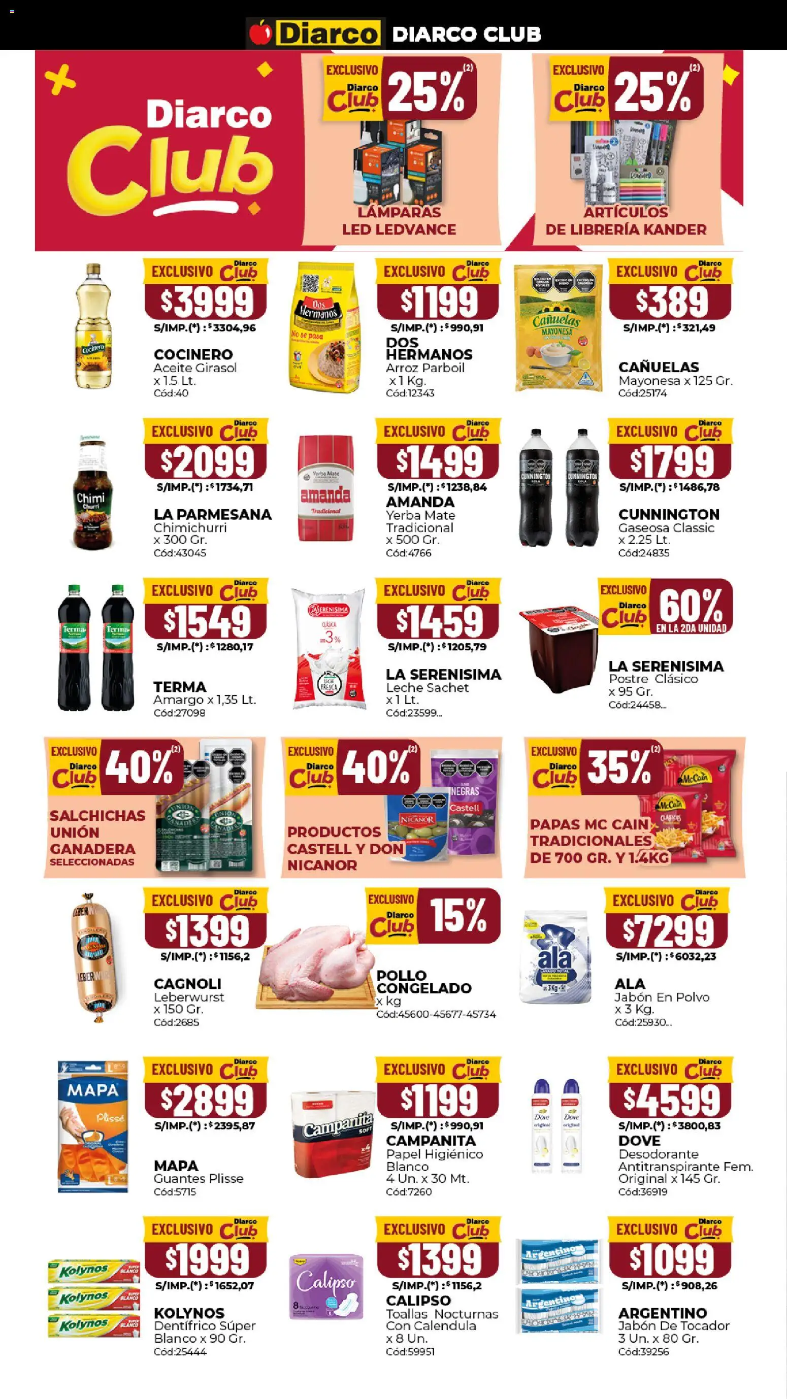 Diarco - Ofertas Interior │ válido desde el 15.12.2025 | Página: 10 | Productos: Yerba, Jabón en polvo, Leche, Arroz